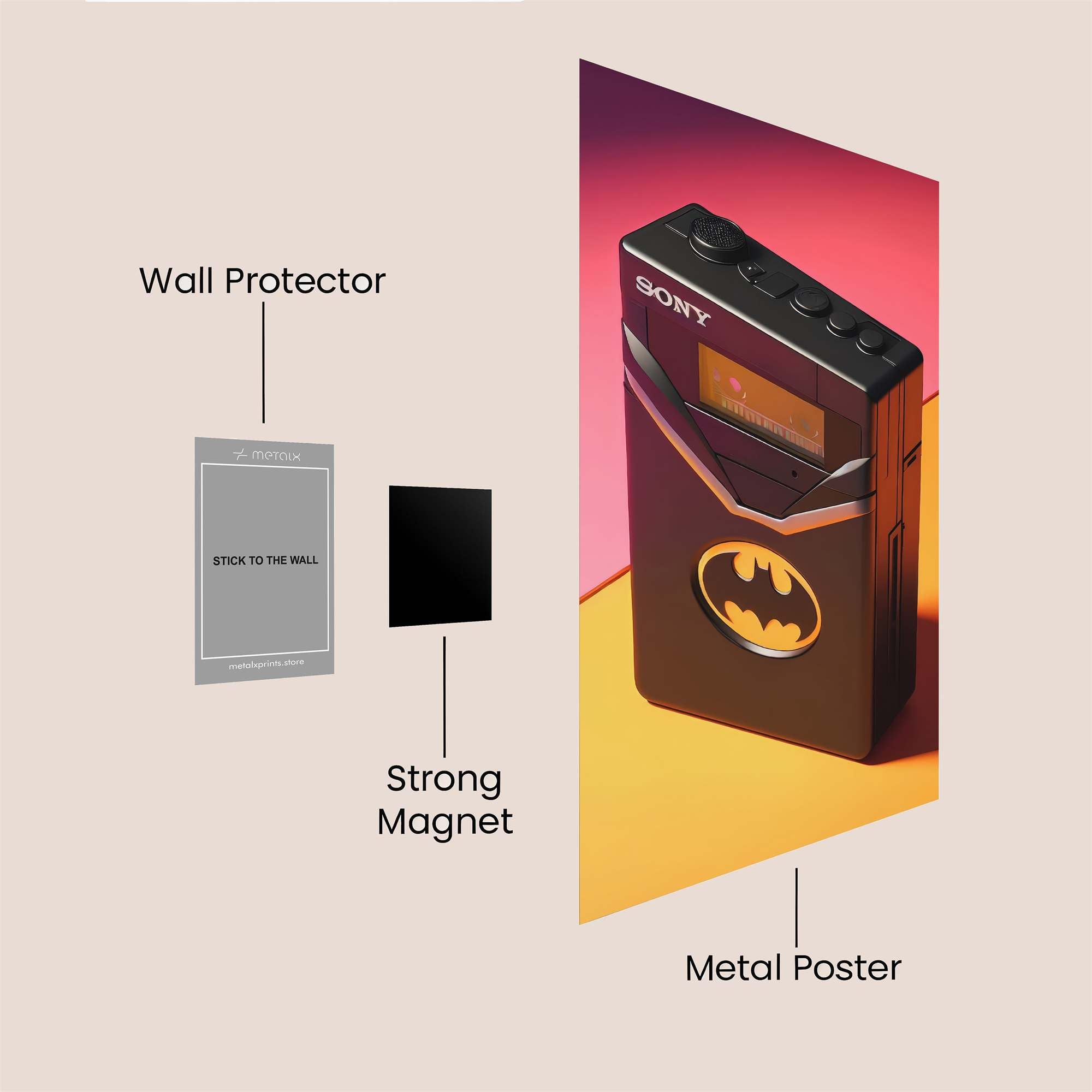 Batman Retro Safe Wall Magnetic / M