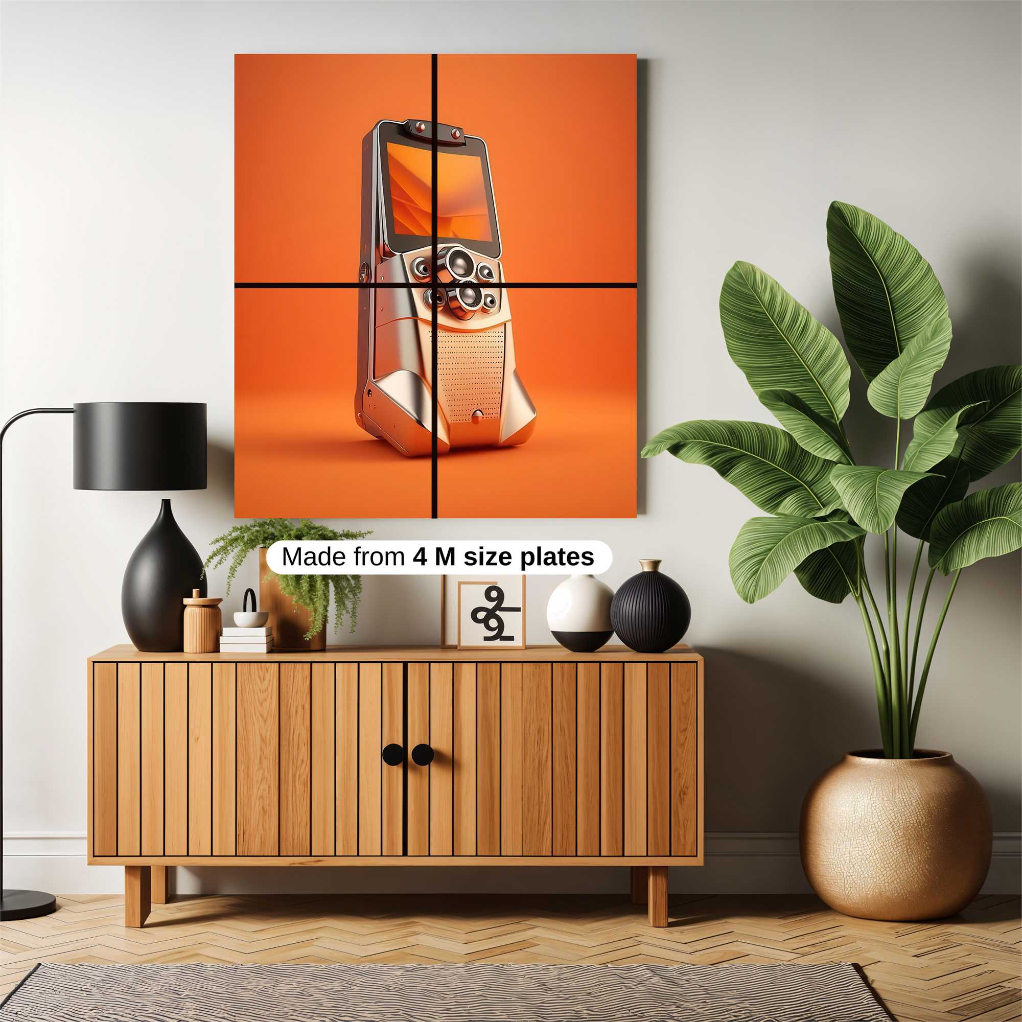 Retro Futuristic Safe Wall Magnetic / M