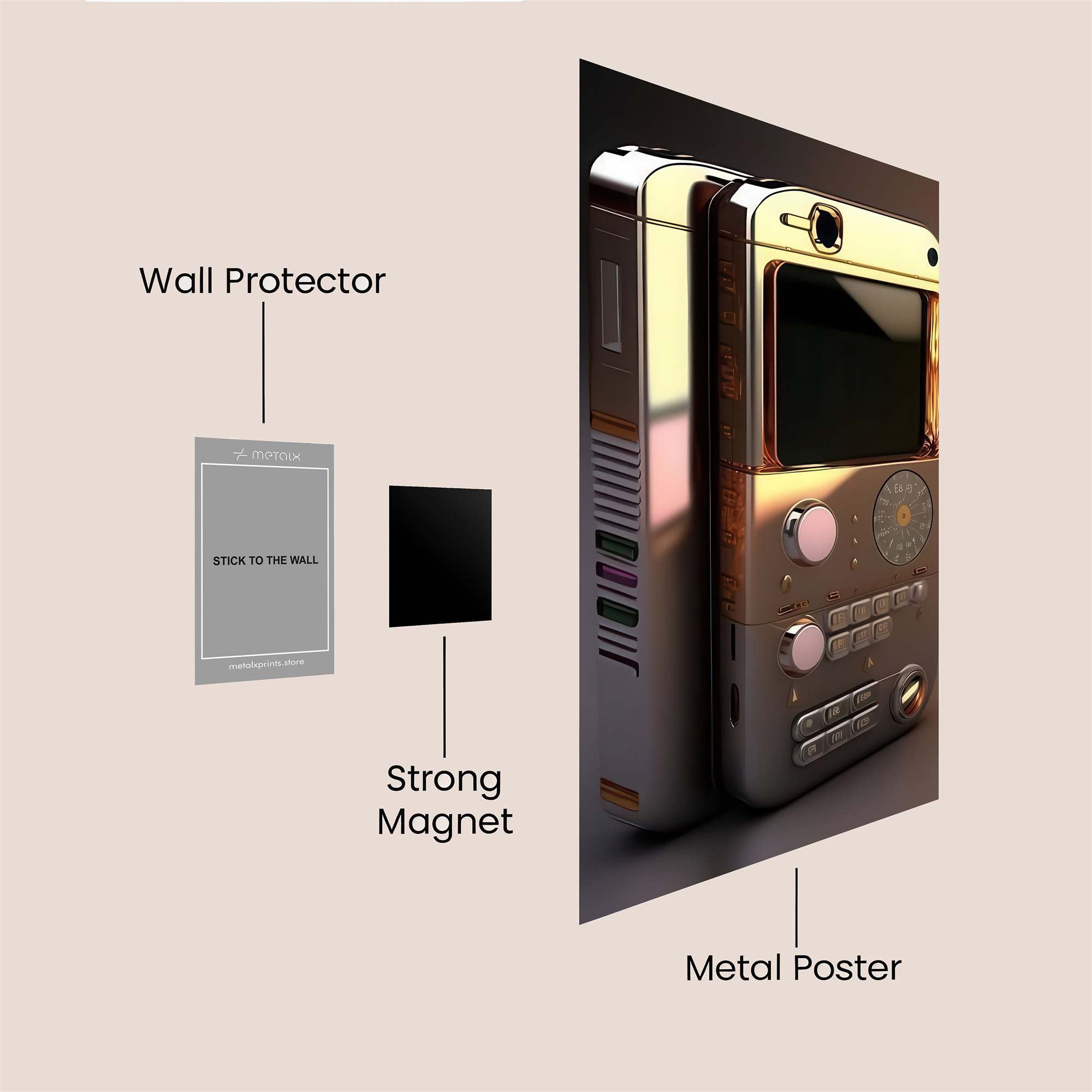 RetroVibe Safe Wall Magnetic / M
