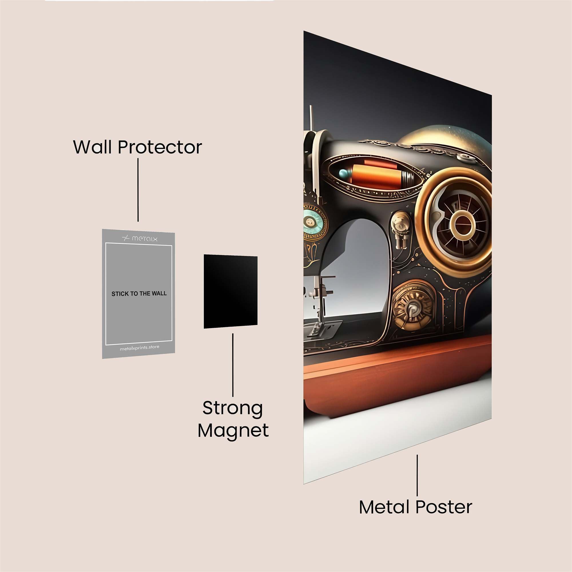 Steampunk Marvel Safe Wall Magnetic / M