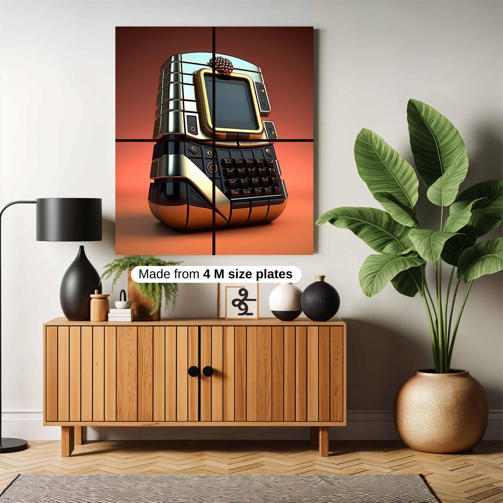 Retro Futuristic Safe Wall Magnetic / M