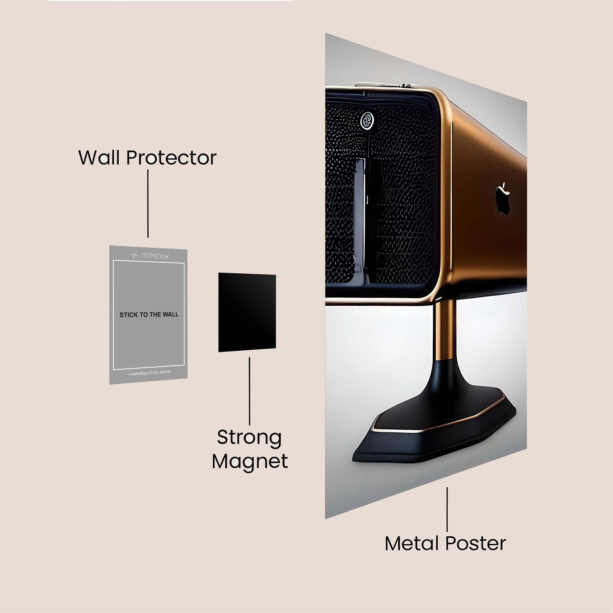 Apple Elegance Safe Wall Magnetic / M