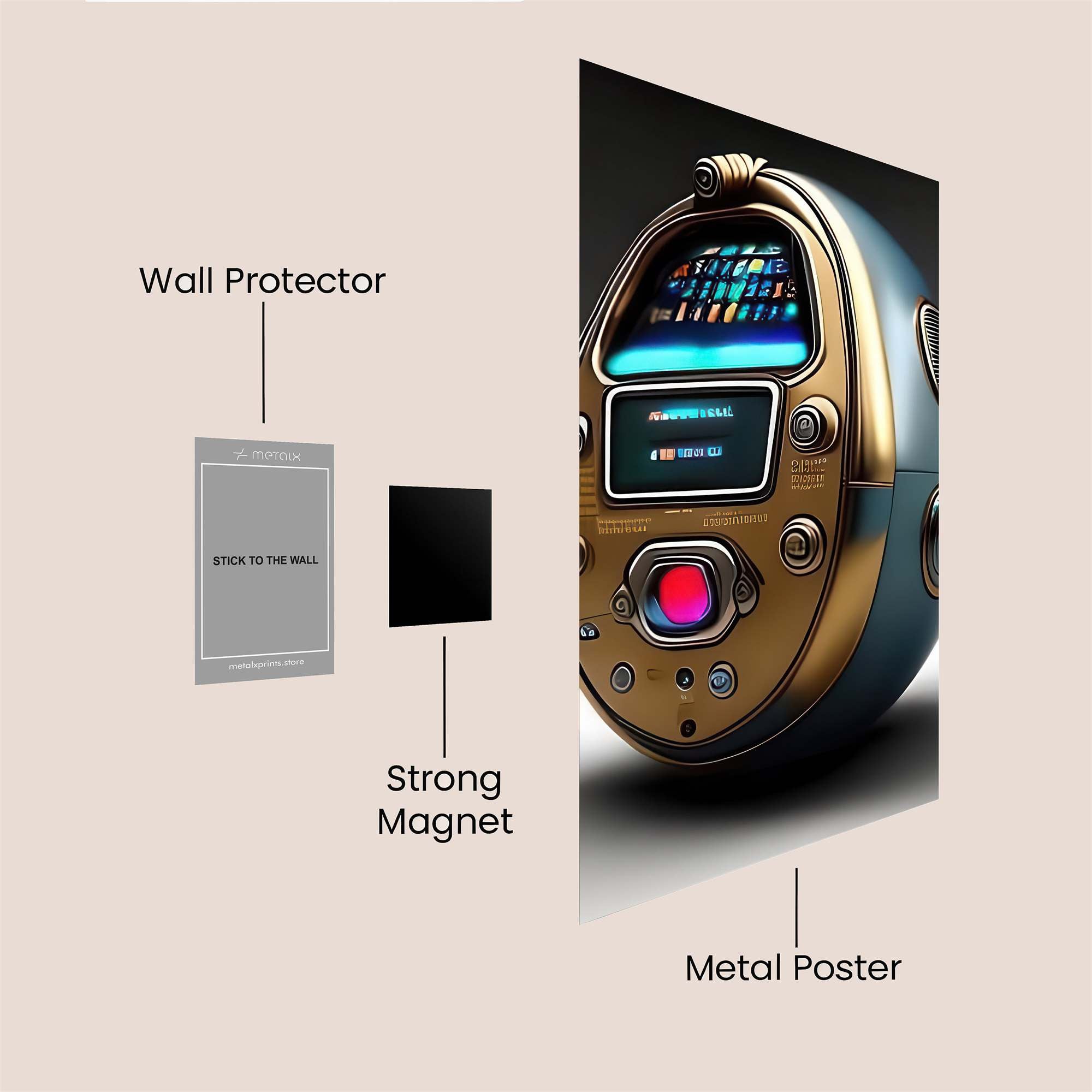 Gadget Gleam Safe Wall Magnetic / M