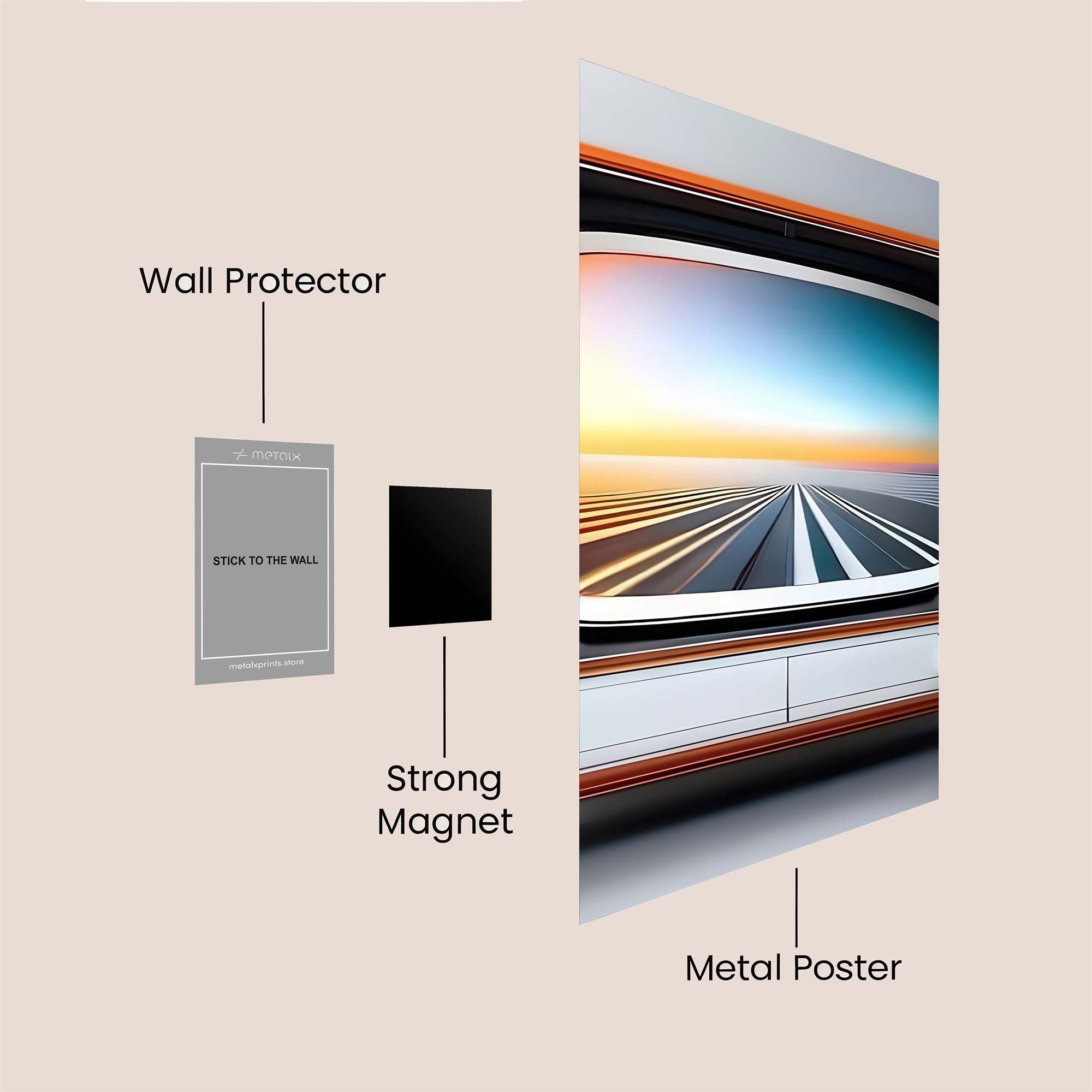 Sunset Serenity Safe Wall Magnetic / M