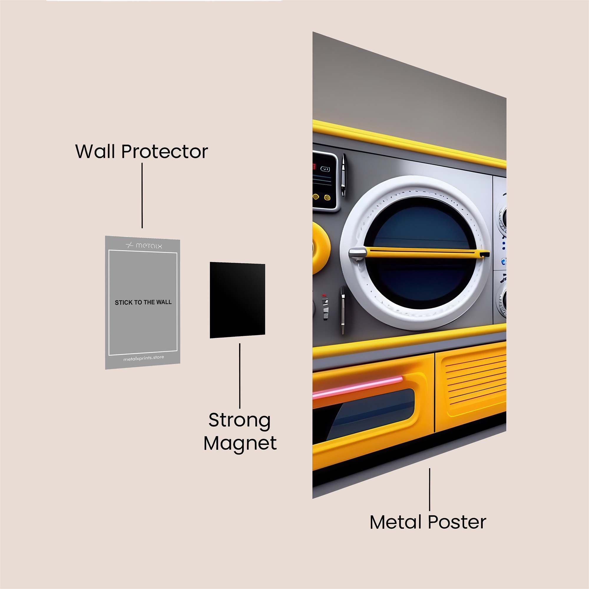 Retro Oven Safe Wall Magnetic / M