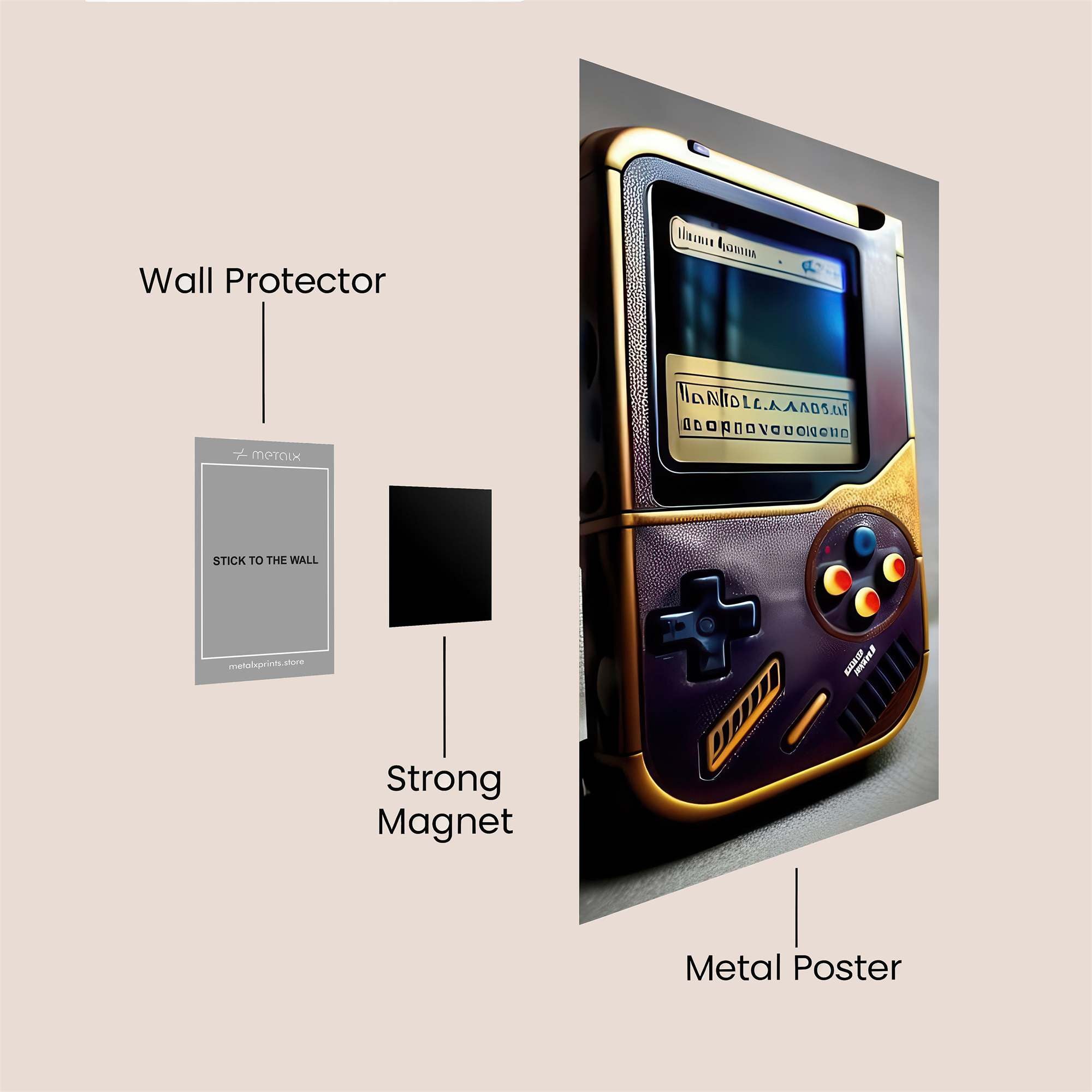 Gameboy Nostalgic Safe Wall Magnetic / M