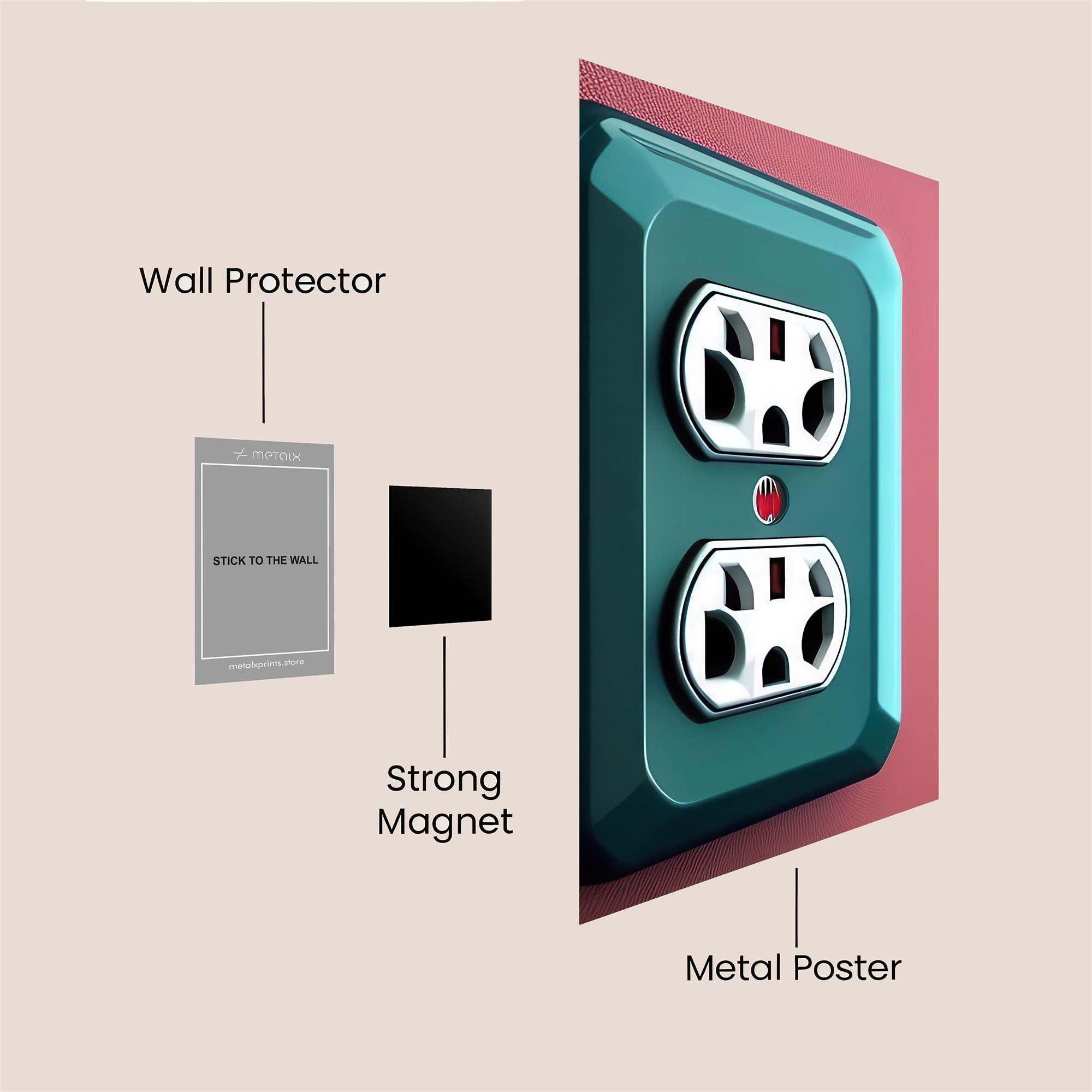 Socket Serenity Safe Wall Magnetic / M