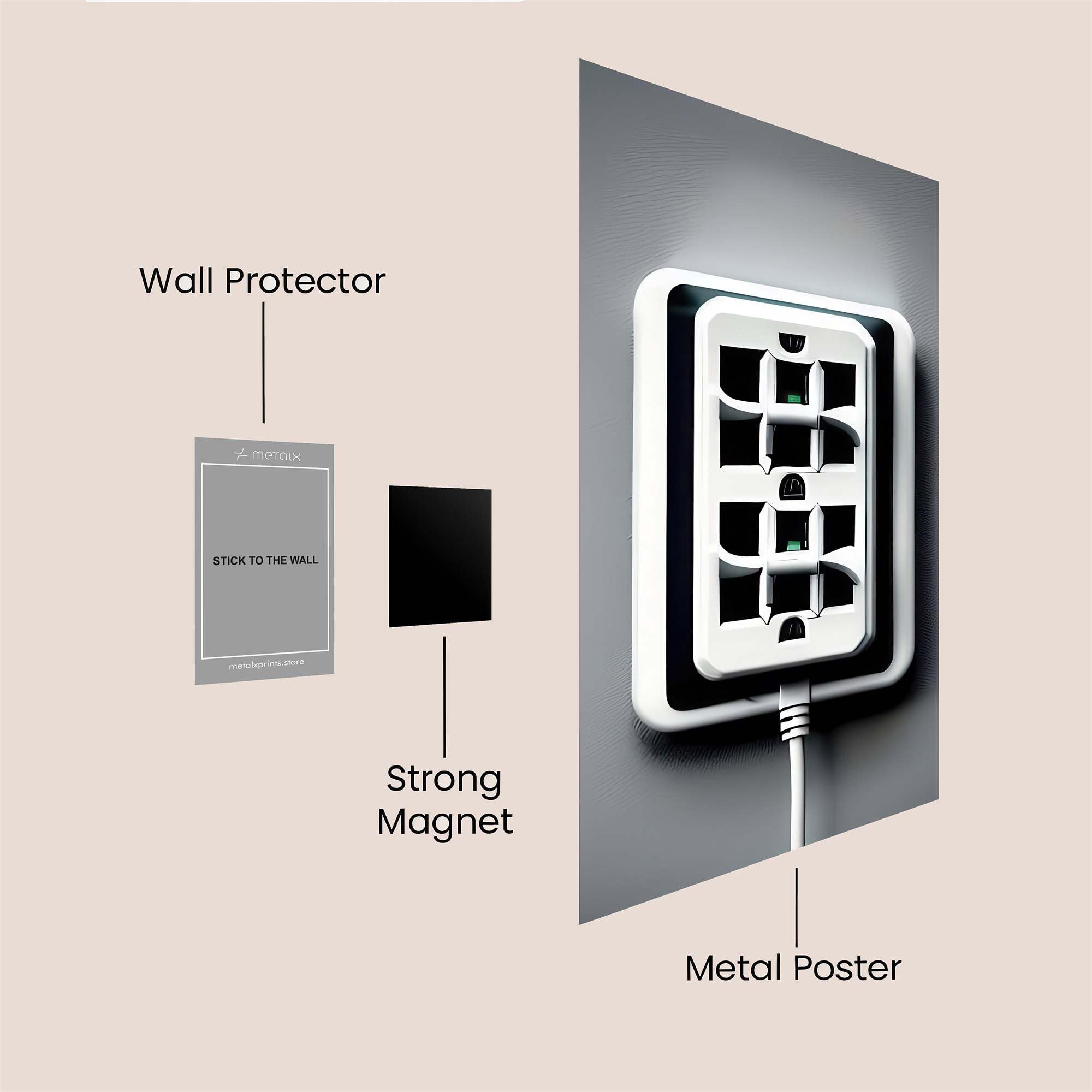 Socket Serenity Safe Wall Magnetic / M