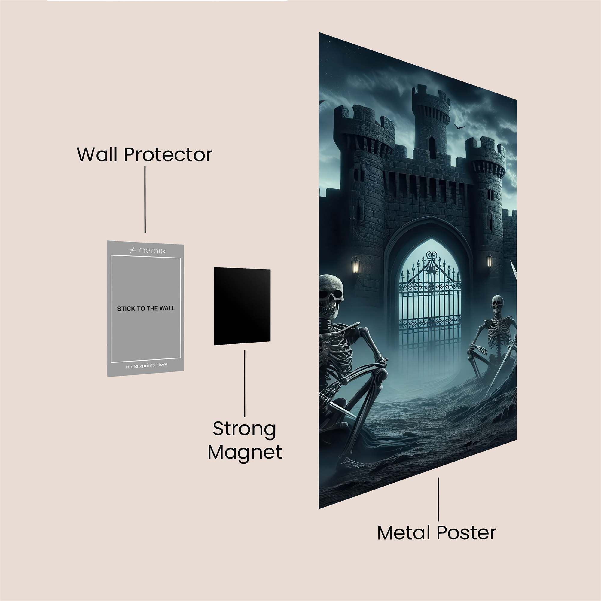 Skeleton Siege Safe Wall Magnetic / M