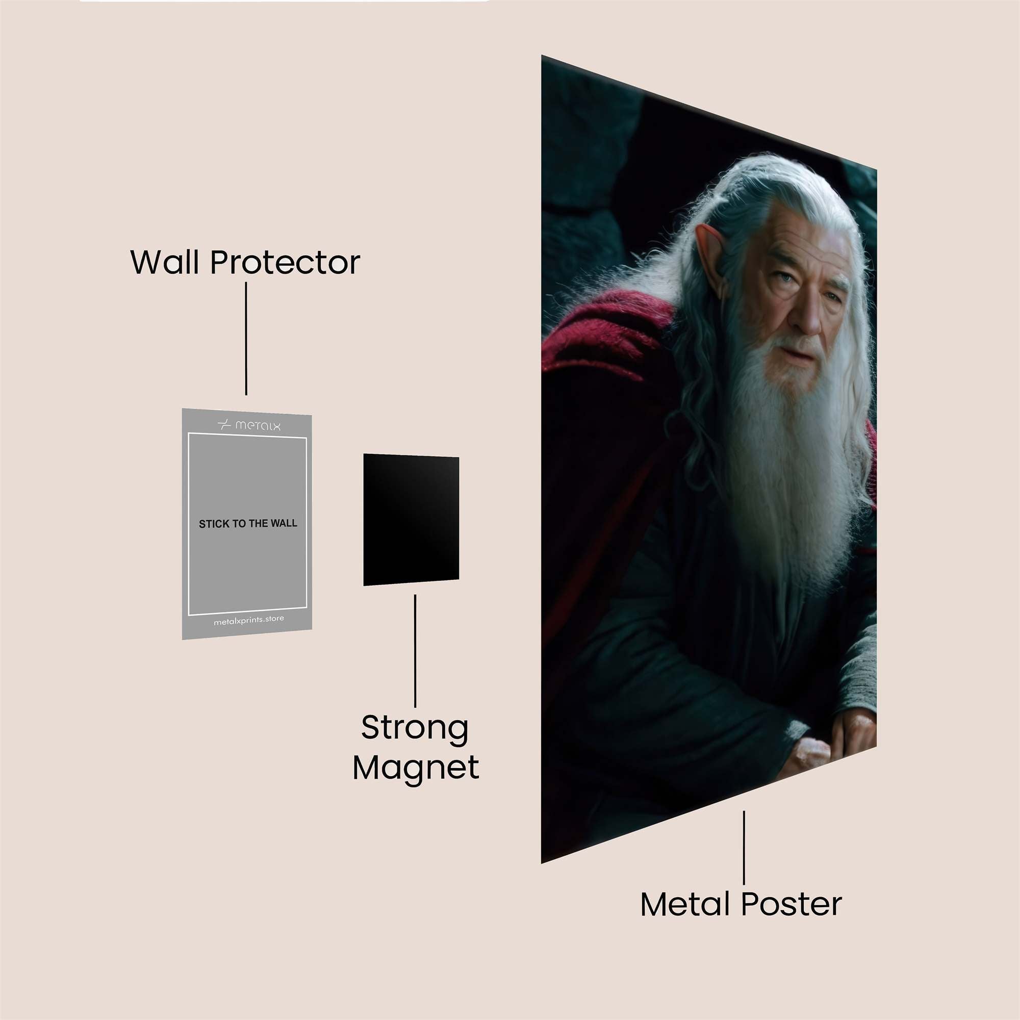 Gandalf Enigmatic Safe Wall Magnetic / M