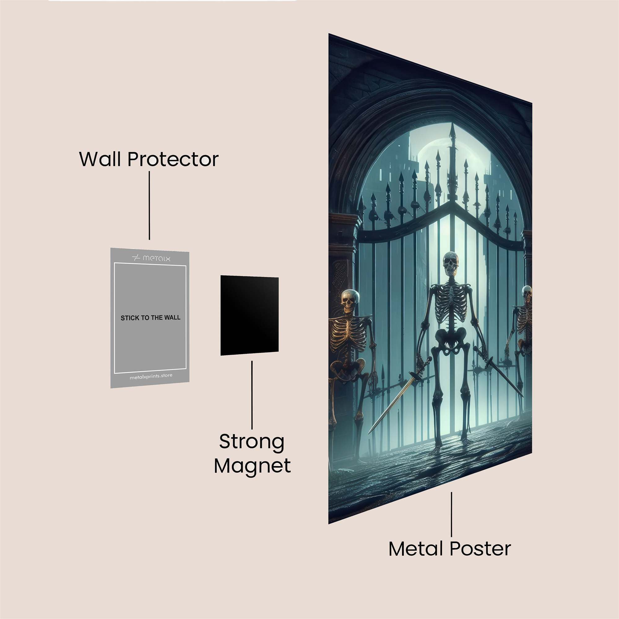 Skeleton Guard Safe Wall Magnetic / M