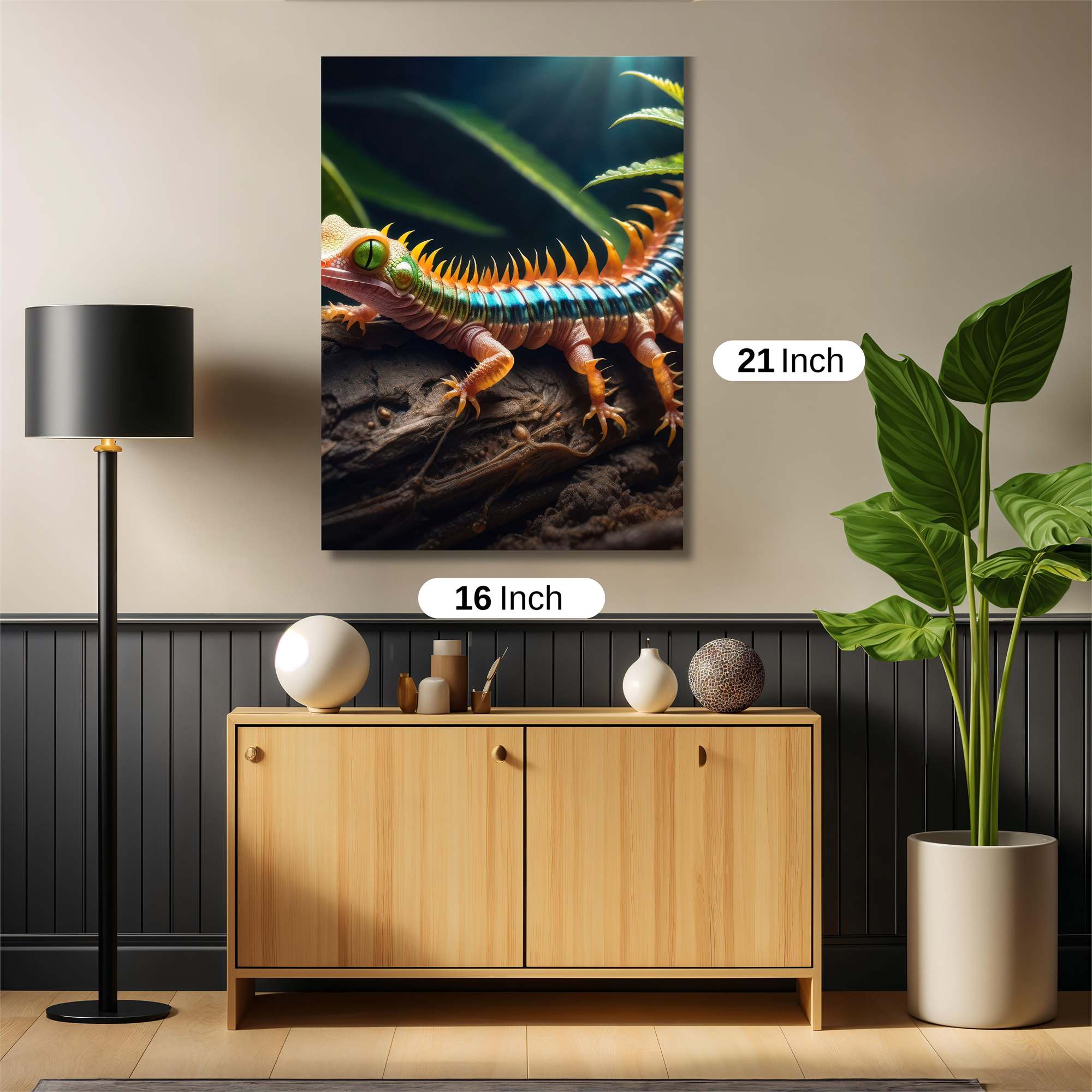 Lizard Whimsy Safe Wall Magnetic / M
