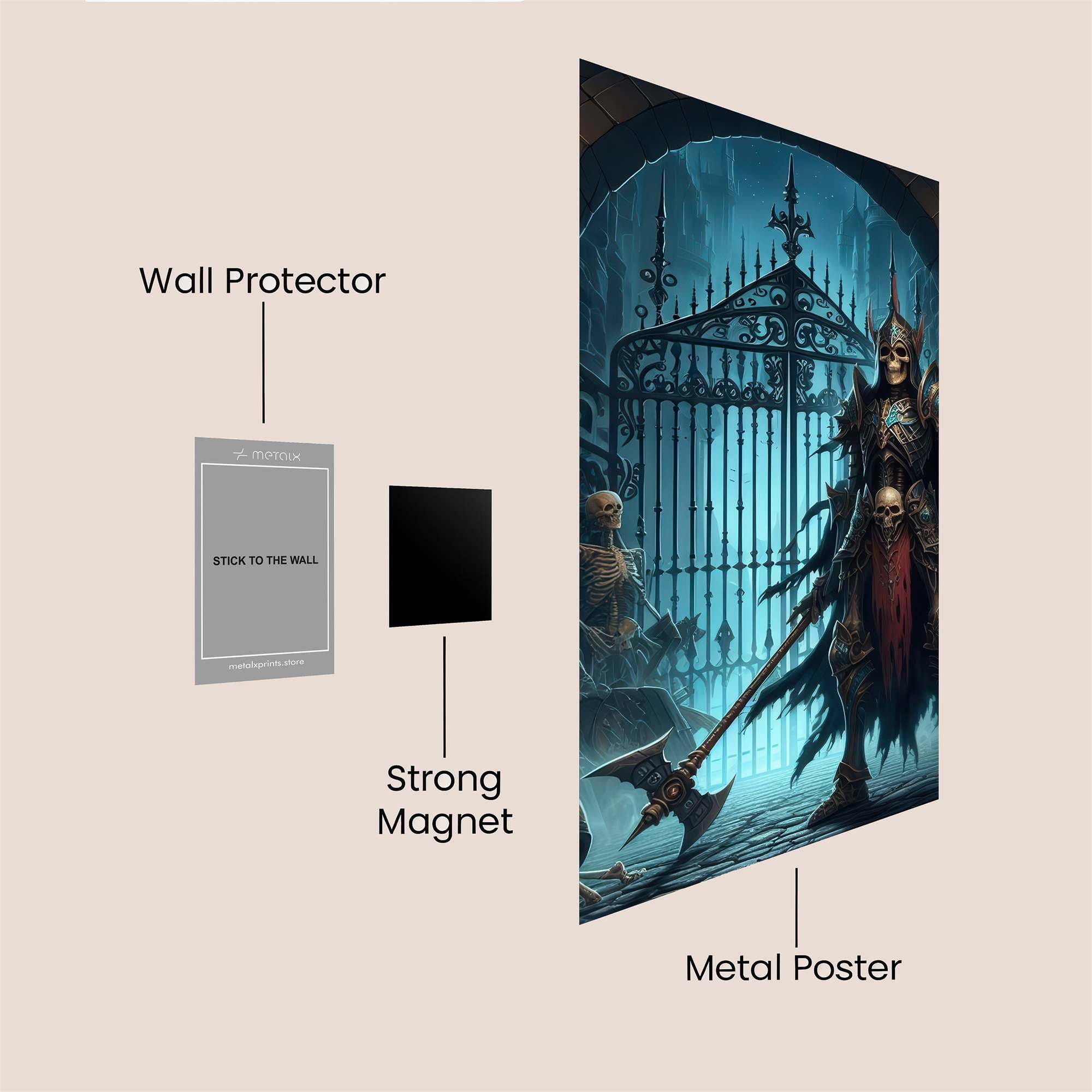 Skeleton Sentinel Safe Wall Magnetic / M