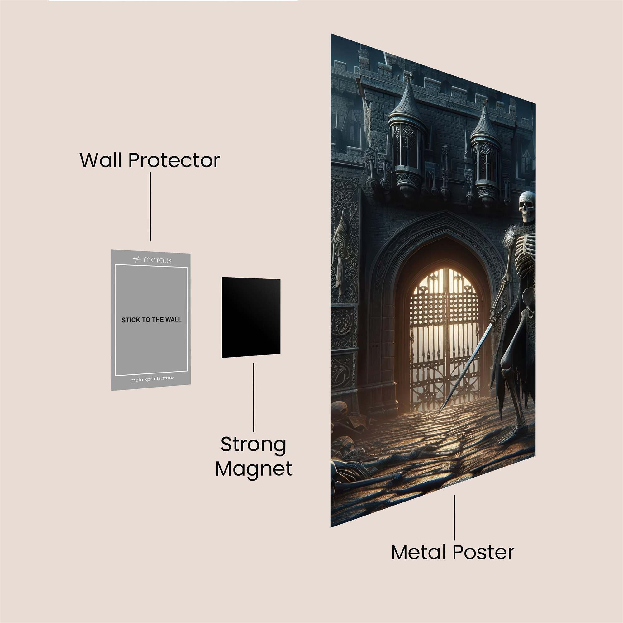 Skeleton Sentinel Safe Wall Magnetic / M