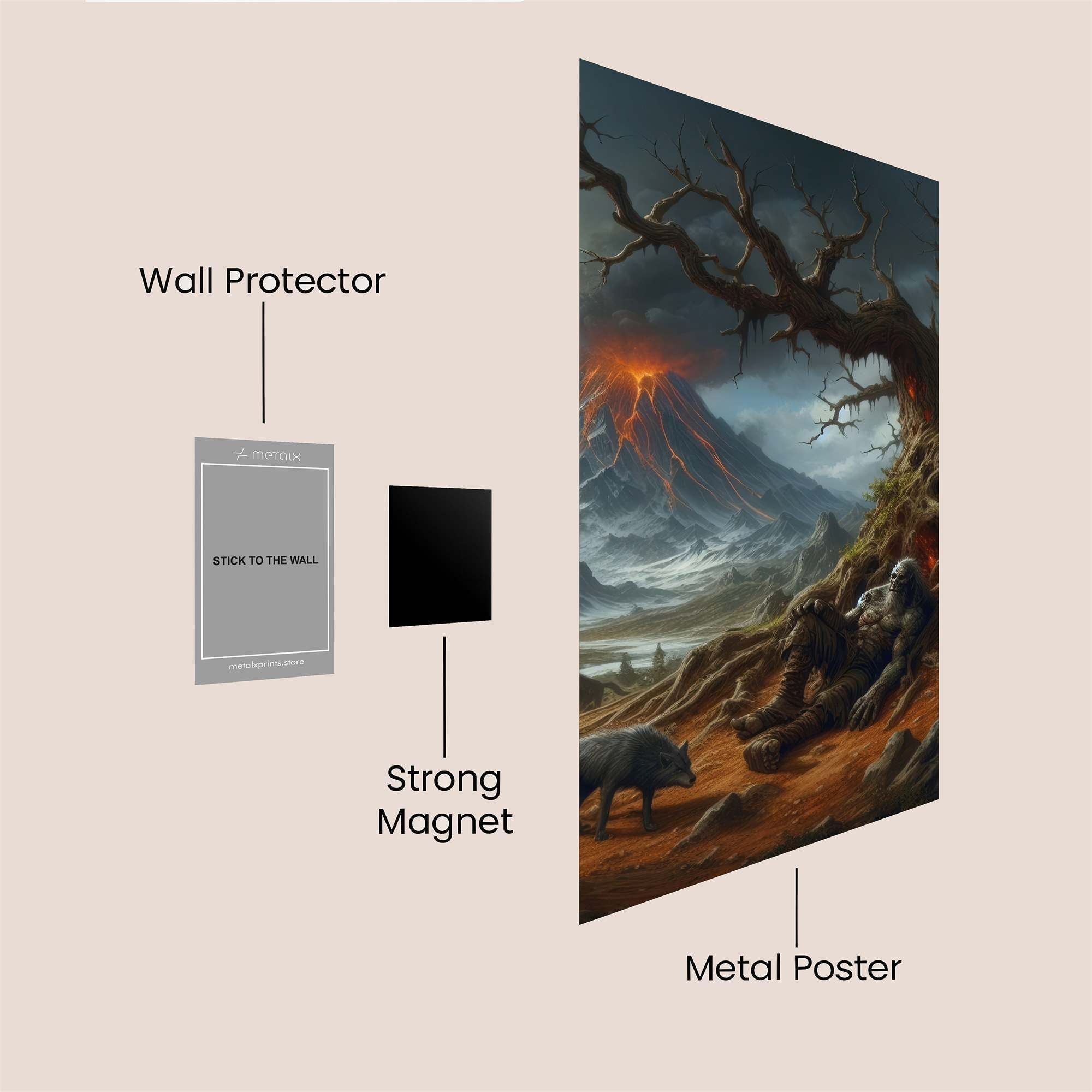 Volcano Slumber Safe Wall Magnetic / M