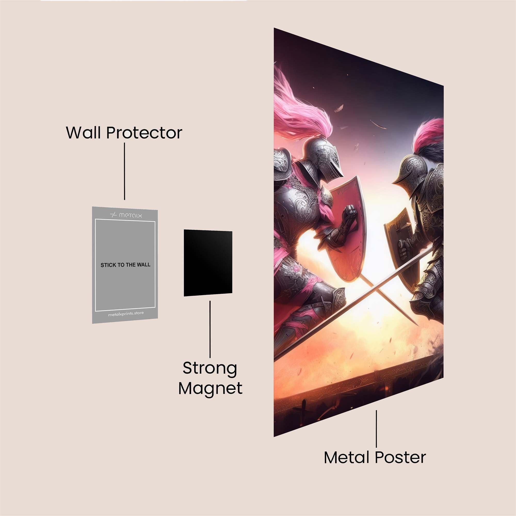 Knights Clash Safe Wall Magnetic / M