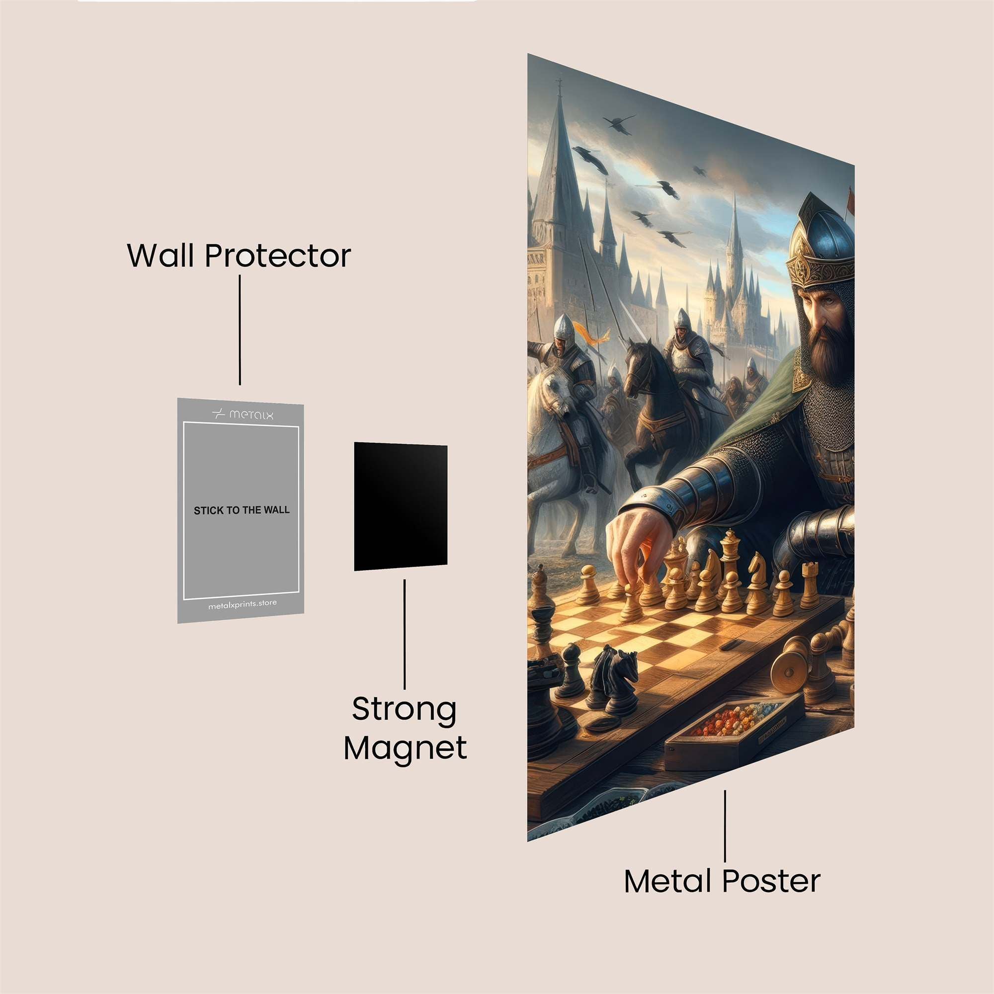 King Contemplates Safe Wall Magnetic / M