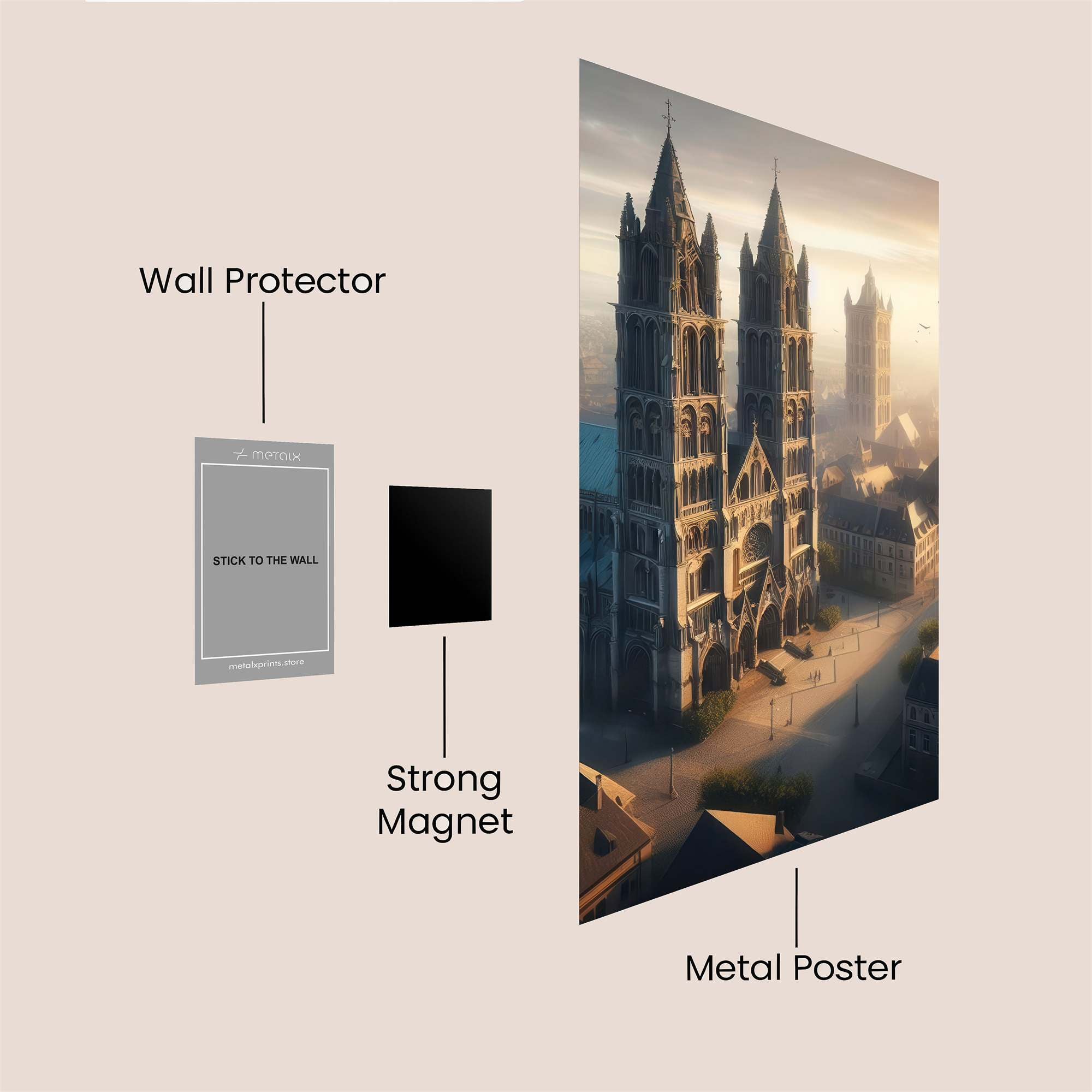 Notre-Dame Dawn Safe Wall Magnetic / M