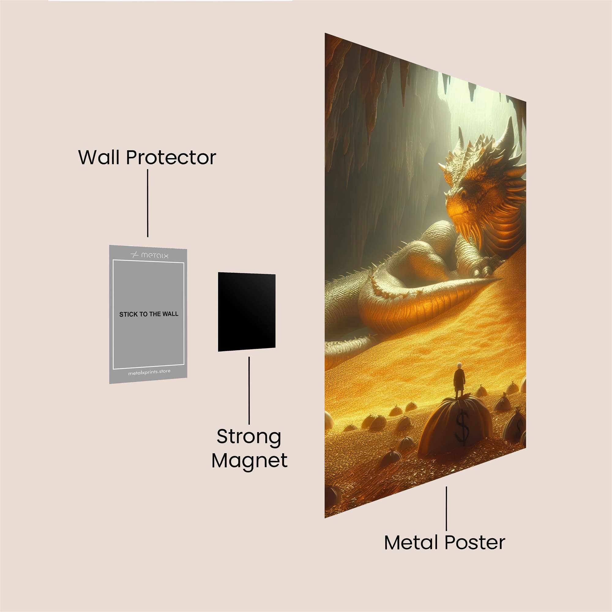 Dragon Hoard Safe Wall Magnetic / M