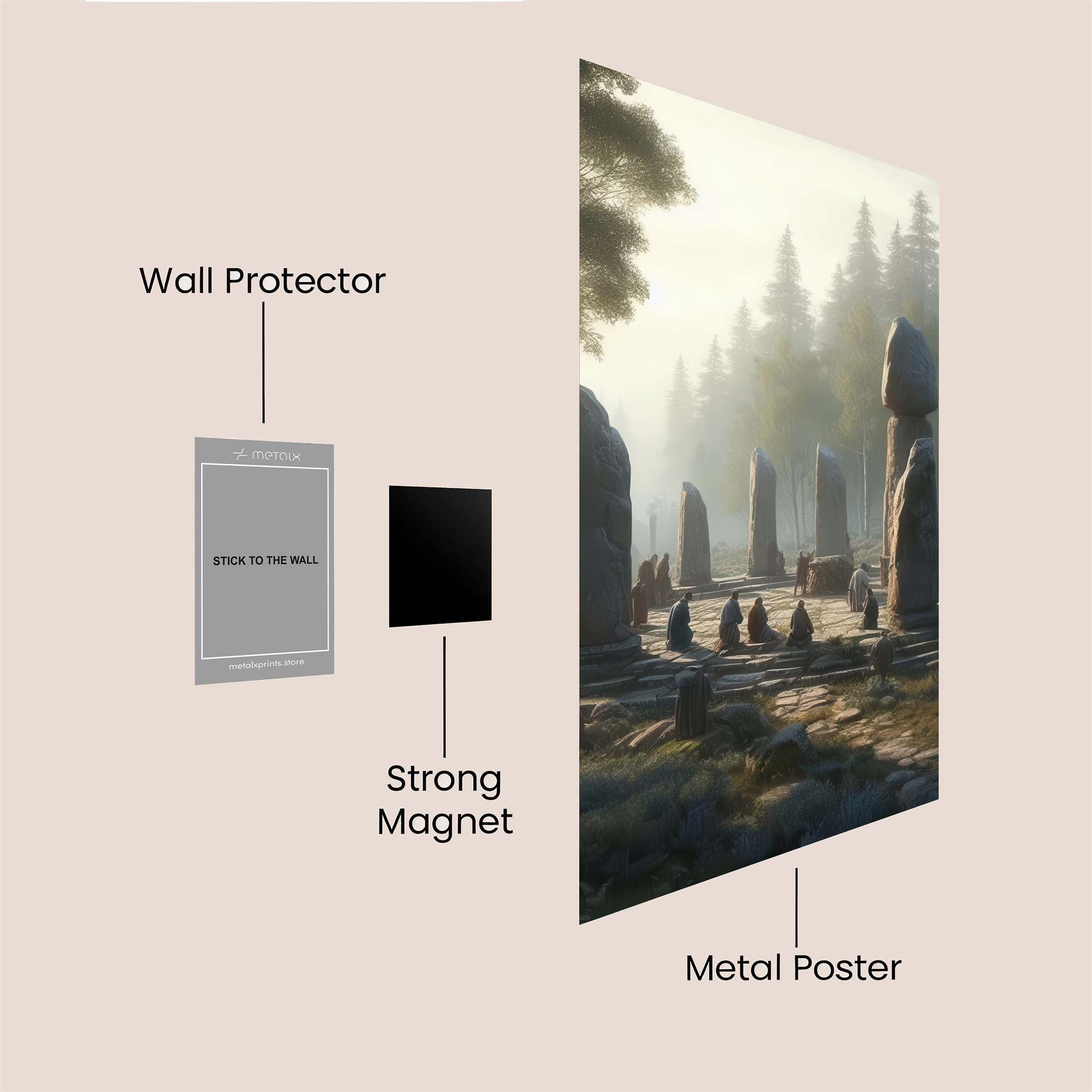 Stonehenge Serene Safe Wall Magnetic / M