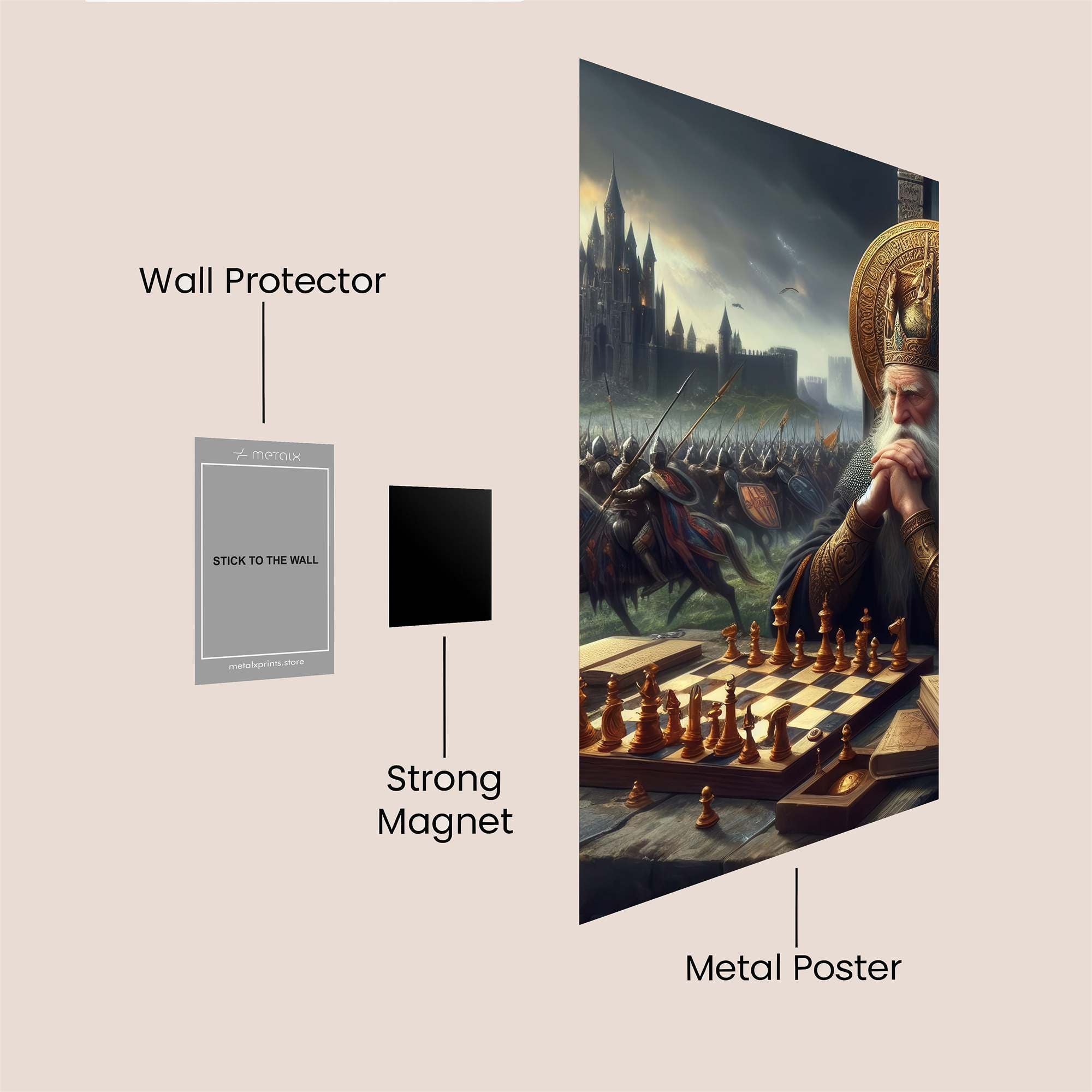 King Contemplates Safe Wall Magnetic / M