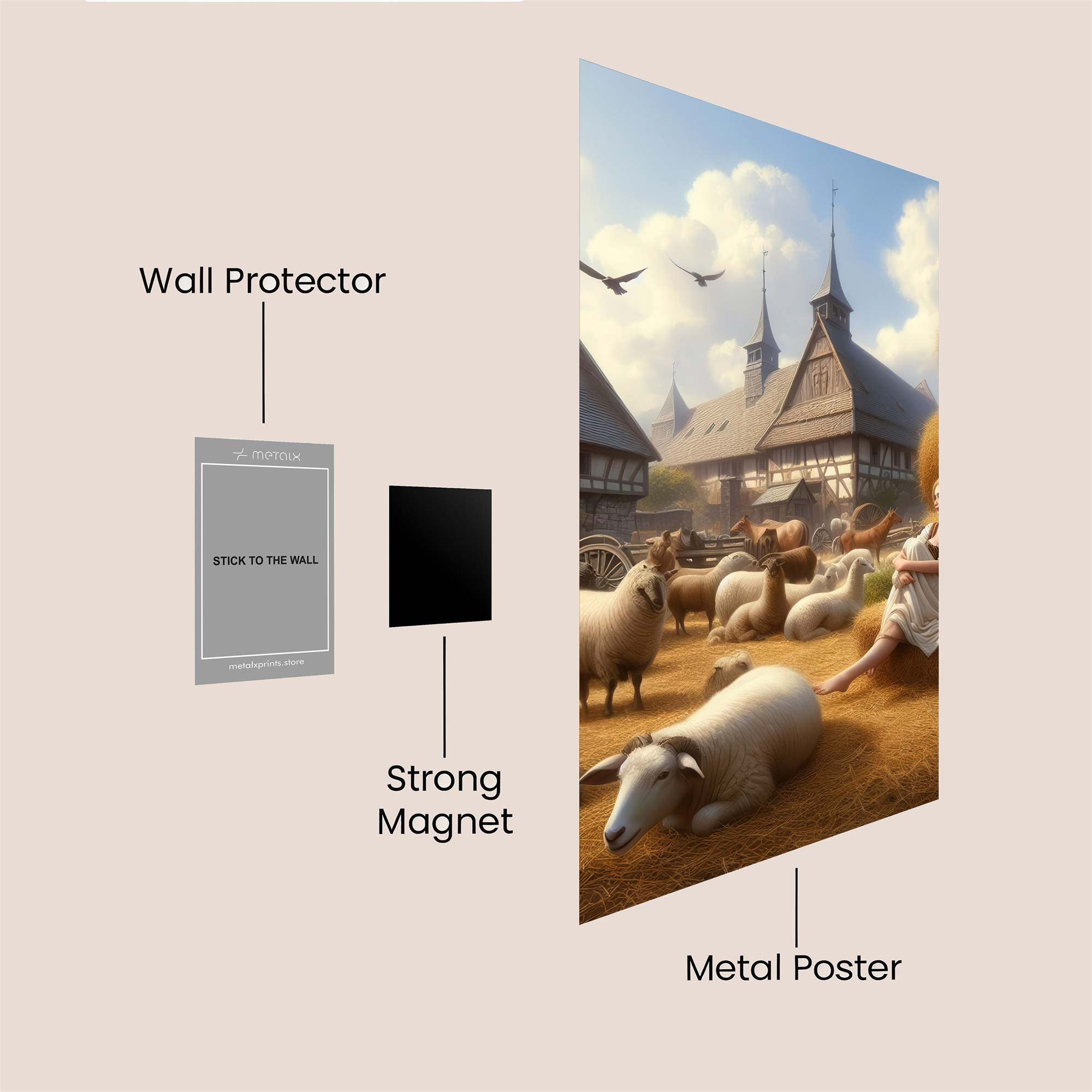 Pastoral Serenity Safe Wall Magnetic / M