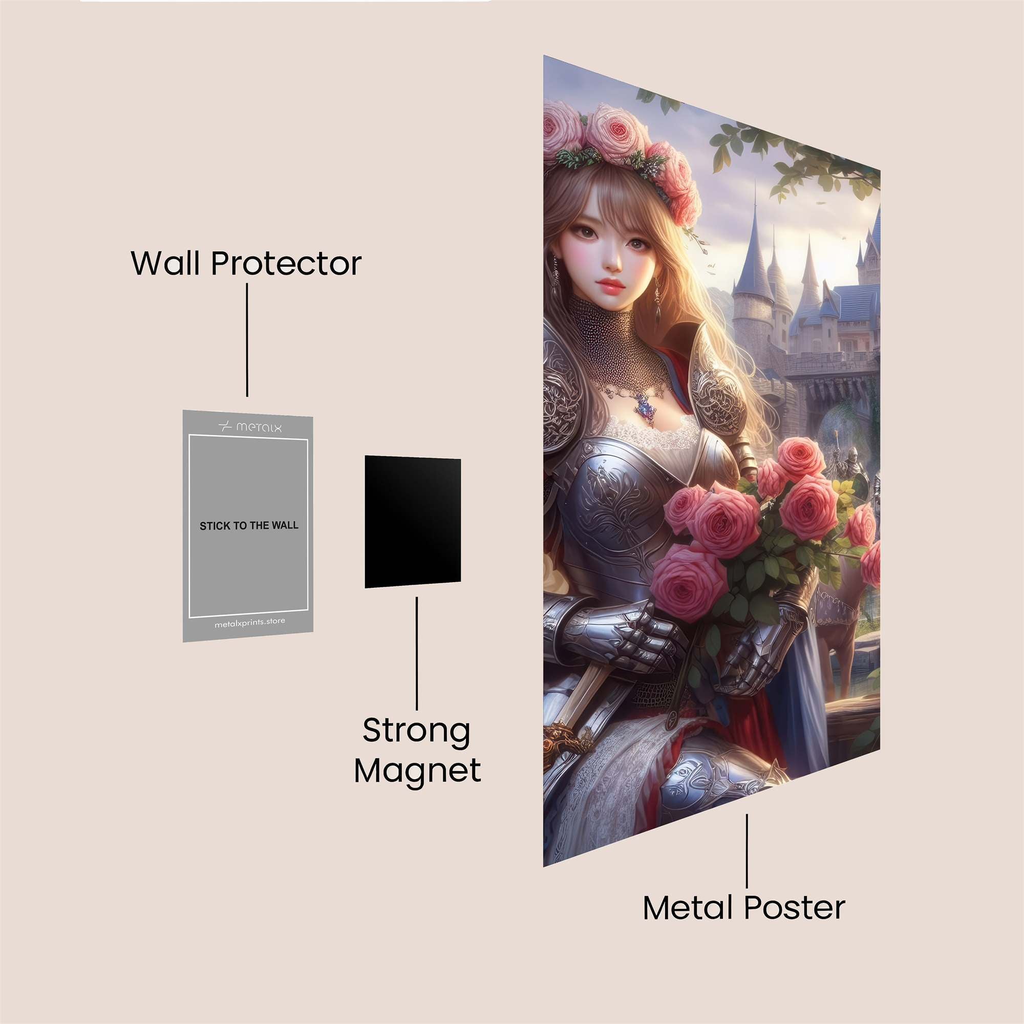 Rose Warrior Safe Wall Magnetic / M