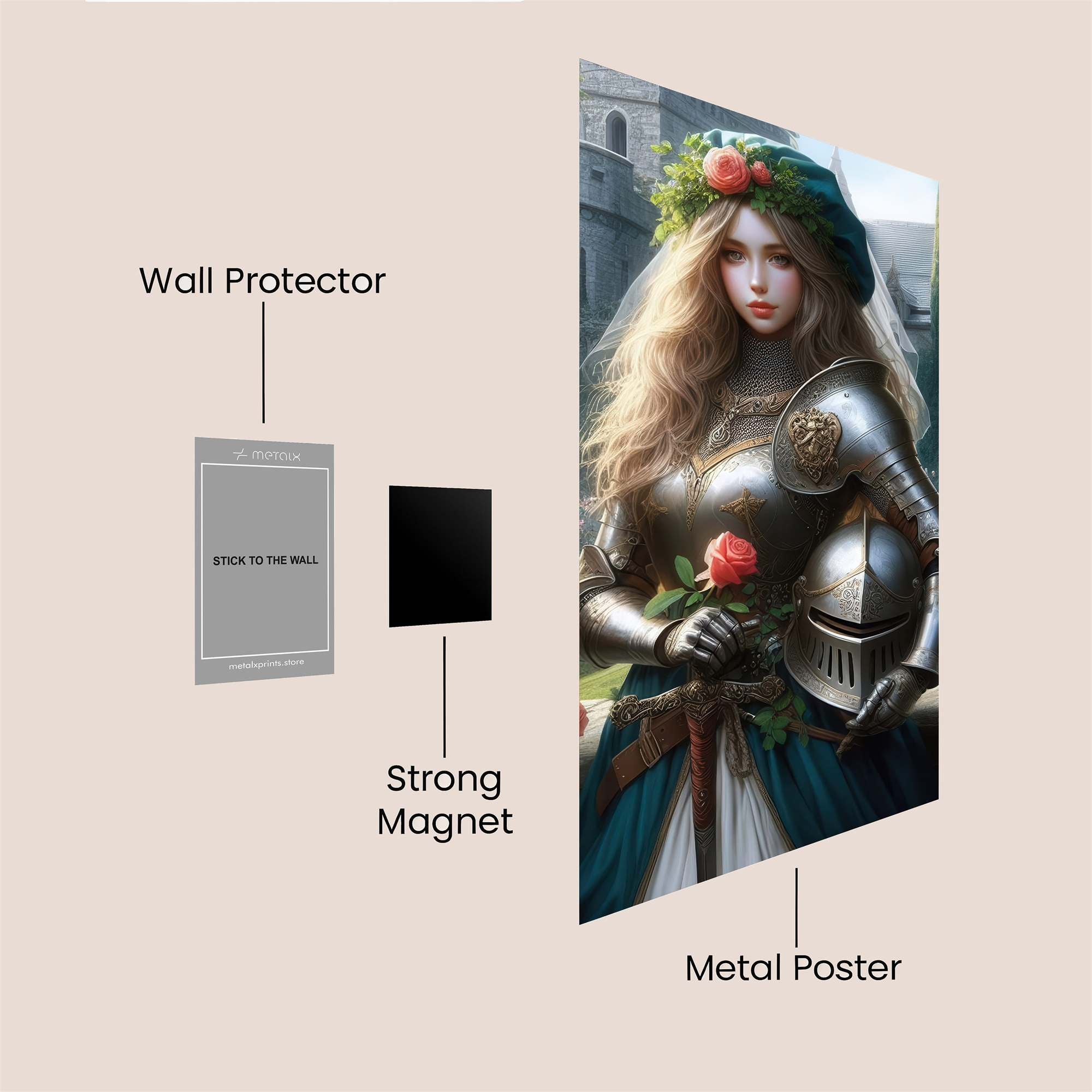 Rose Knight Safe Wall Magnetic / M