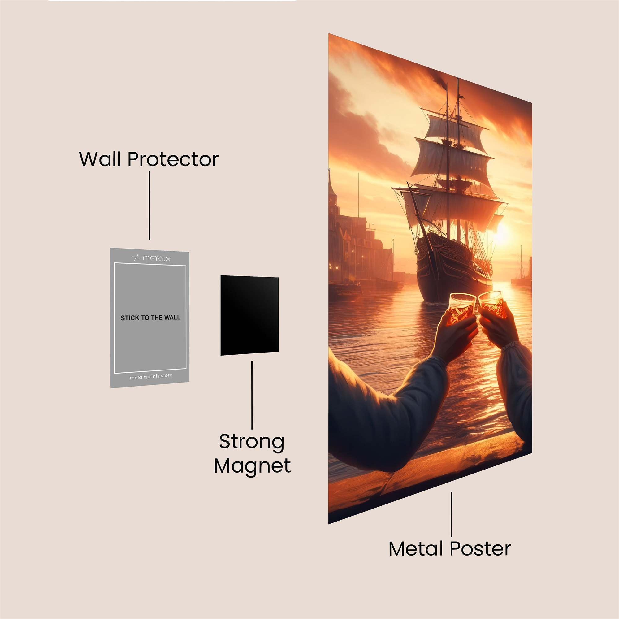 Pirate Serenity Safe Wall Magnetic / M