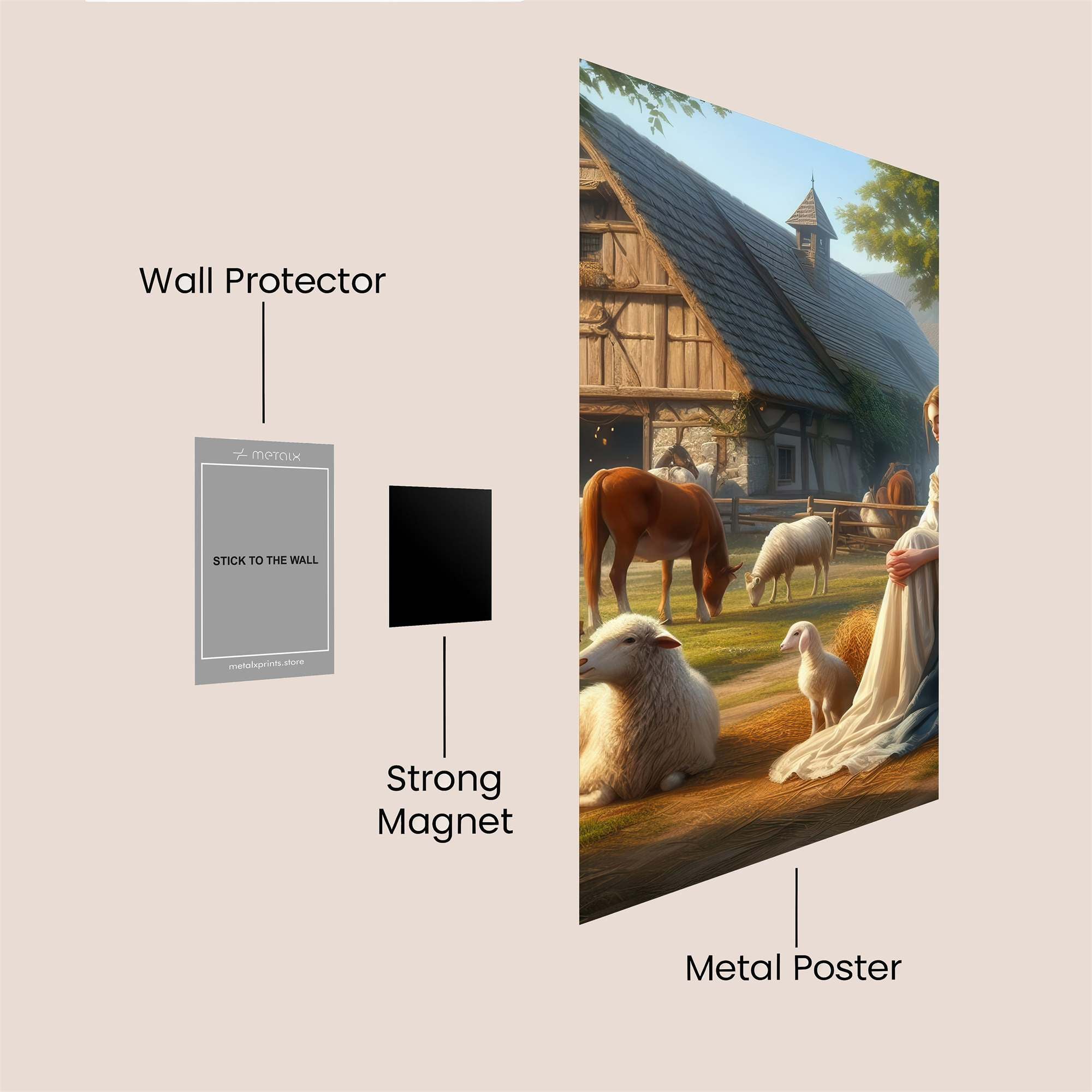 Countryside Serenity Safe Wall Magnetic / M