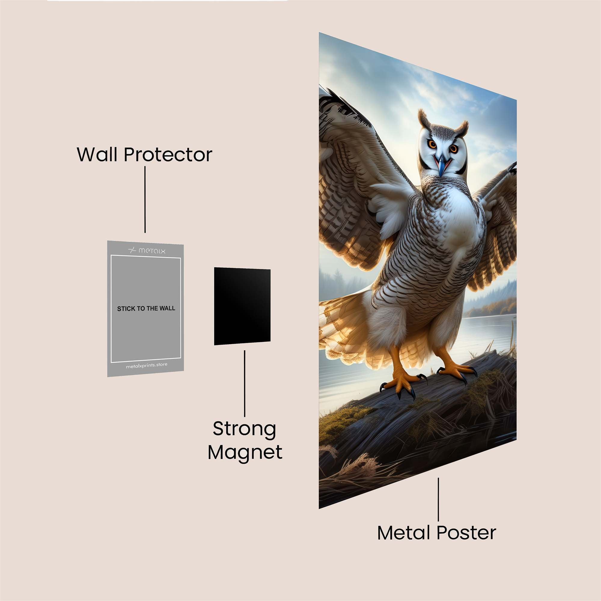 Owl Radiance Safe Wall Magnetic / M