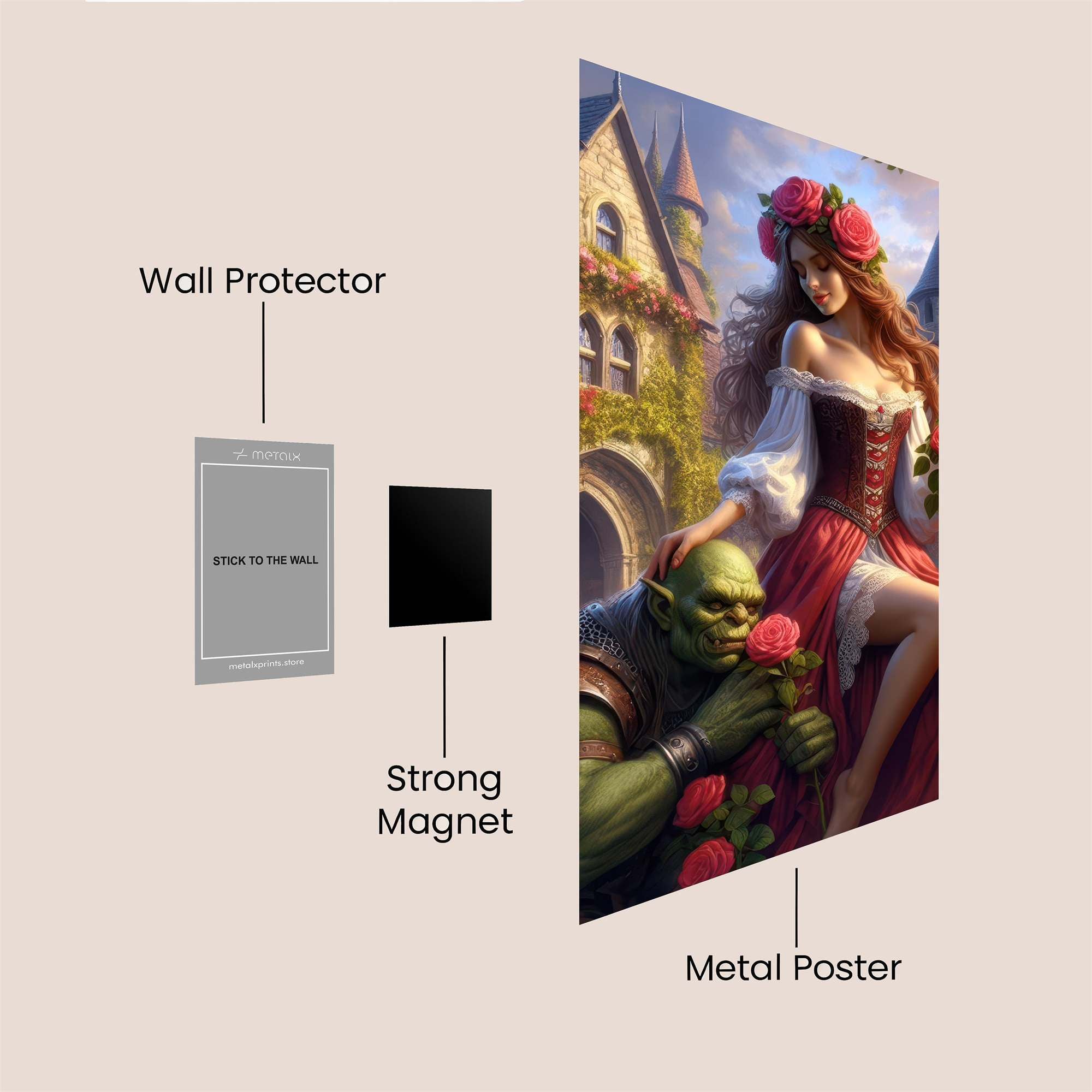 Rose Romance Safe Wall Magnetic / M