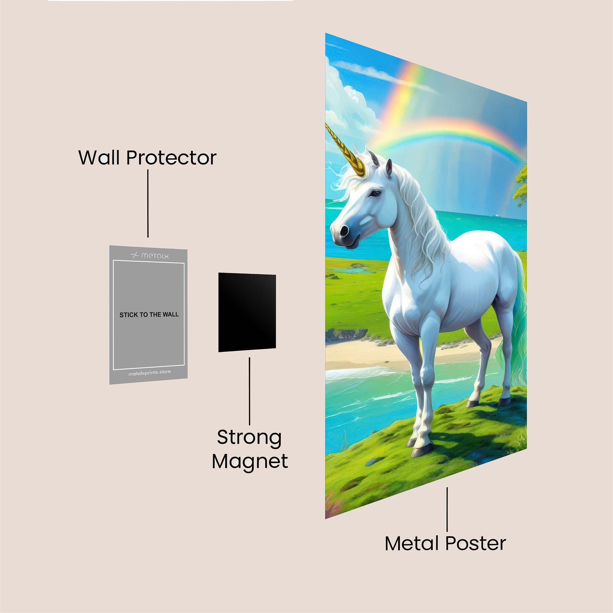 Unicorn Bliss Safe Wall Magnetic / M