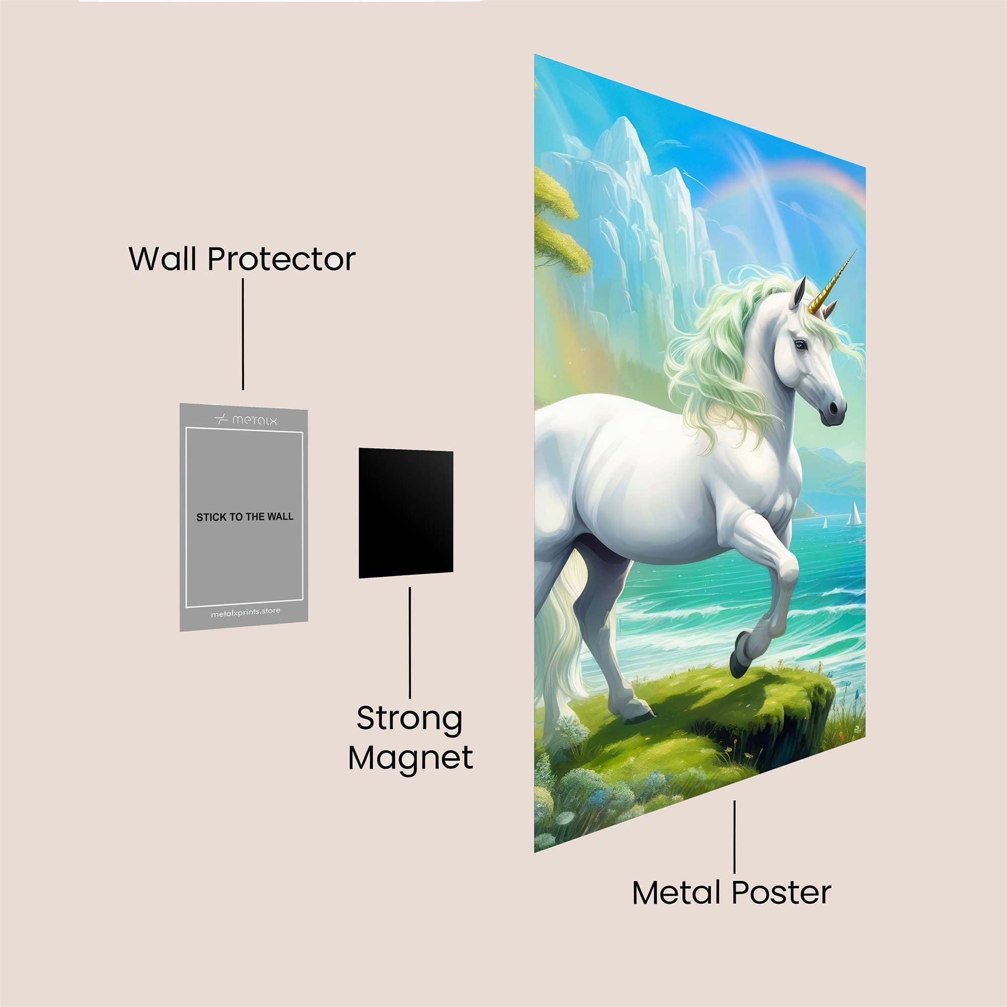 Unicorn Dreamscape Safe Wall Magnetic / M