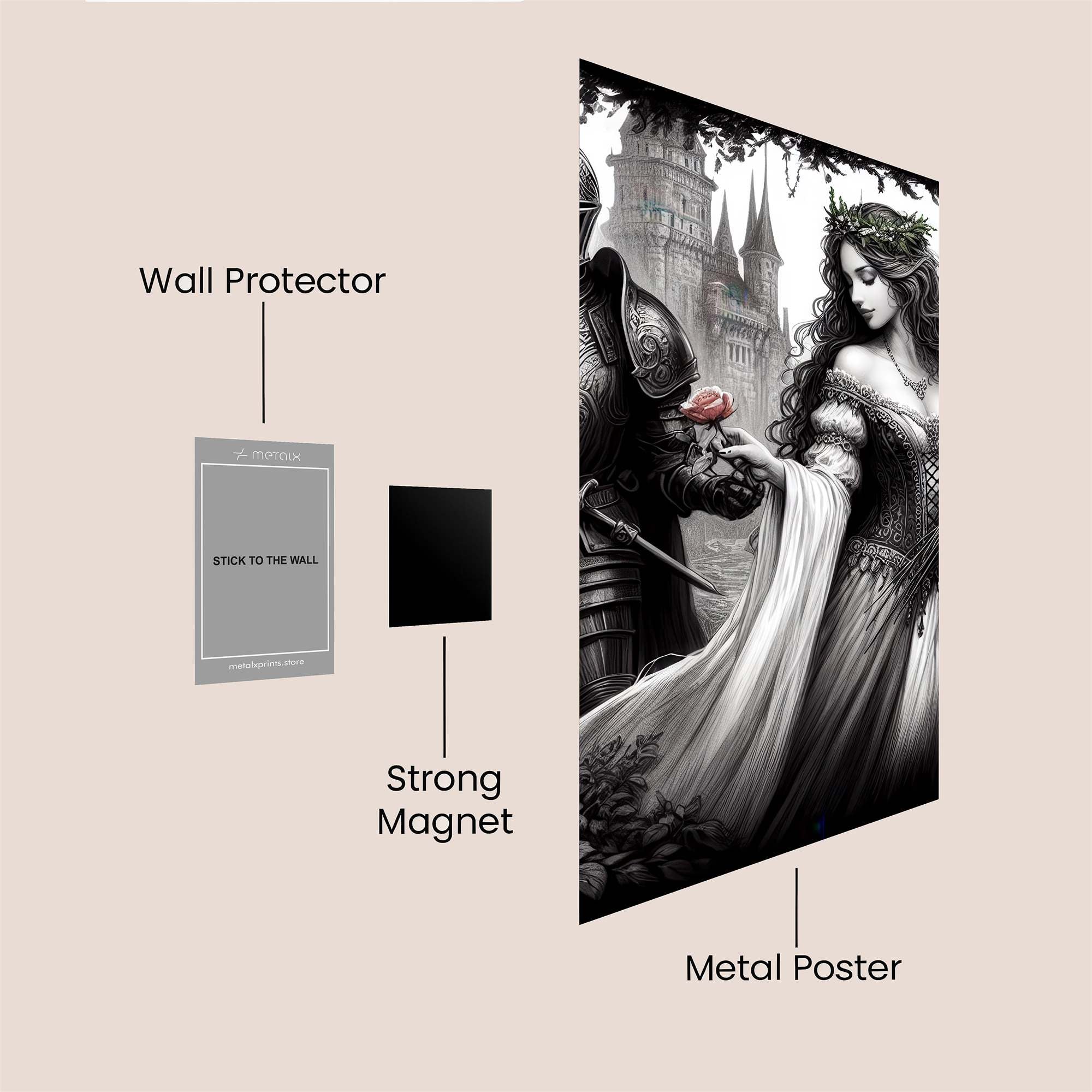 Knightly Romance Safe Wall Magnetic / M