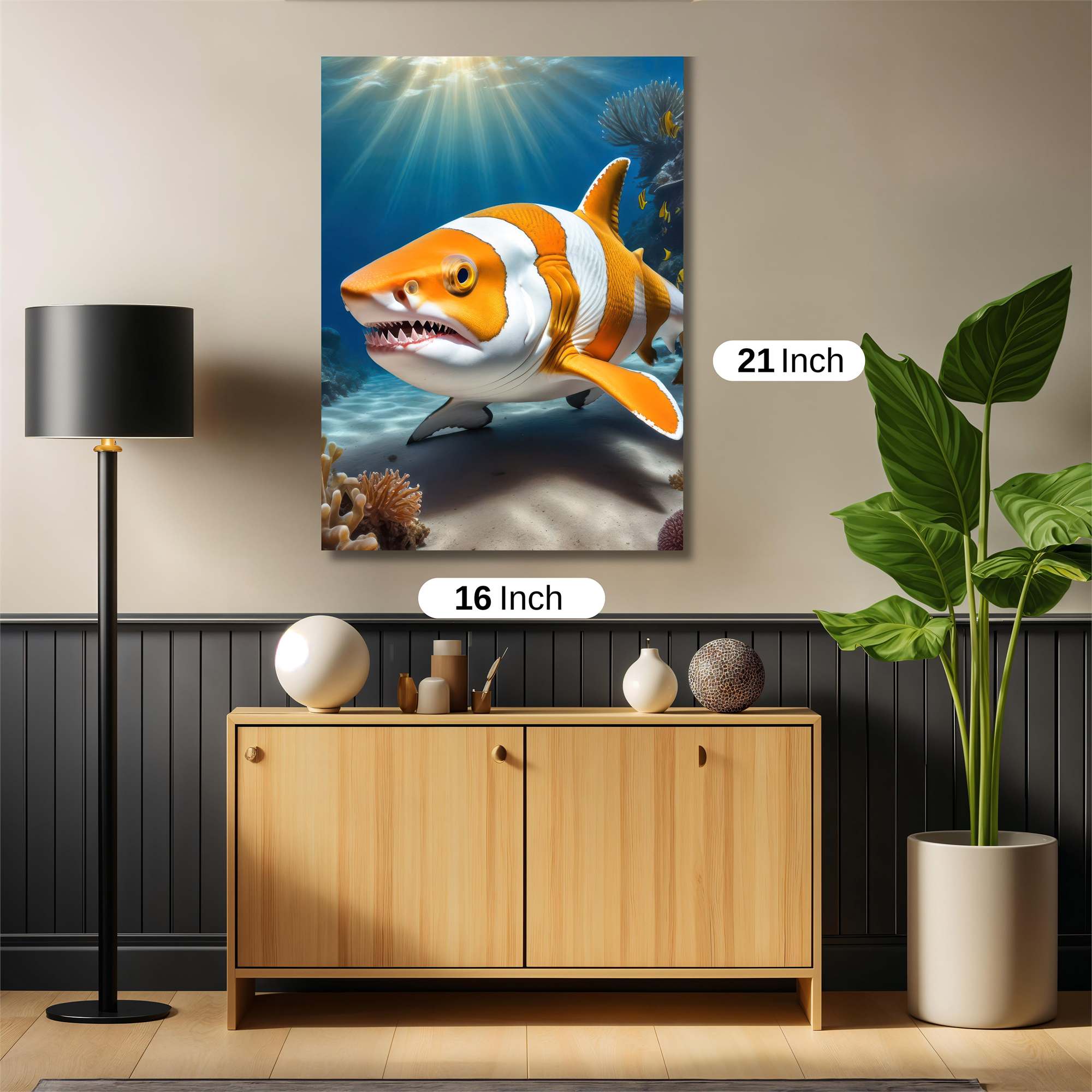 Clownfish Shark Safe Wall Magnetic / M