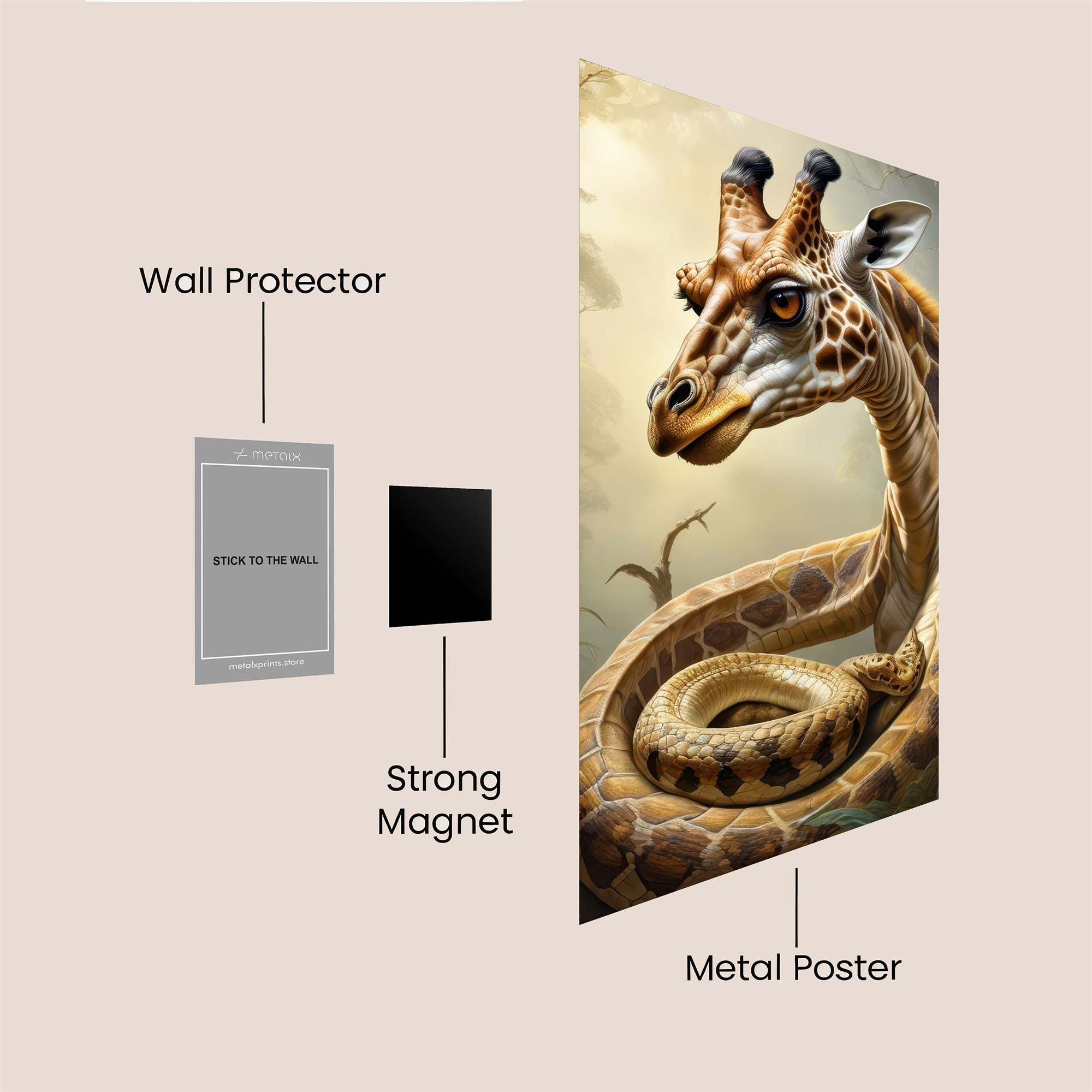 Giraffe Enigma Safe Wall Magnetic / M