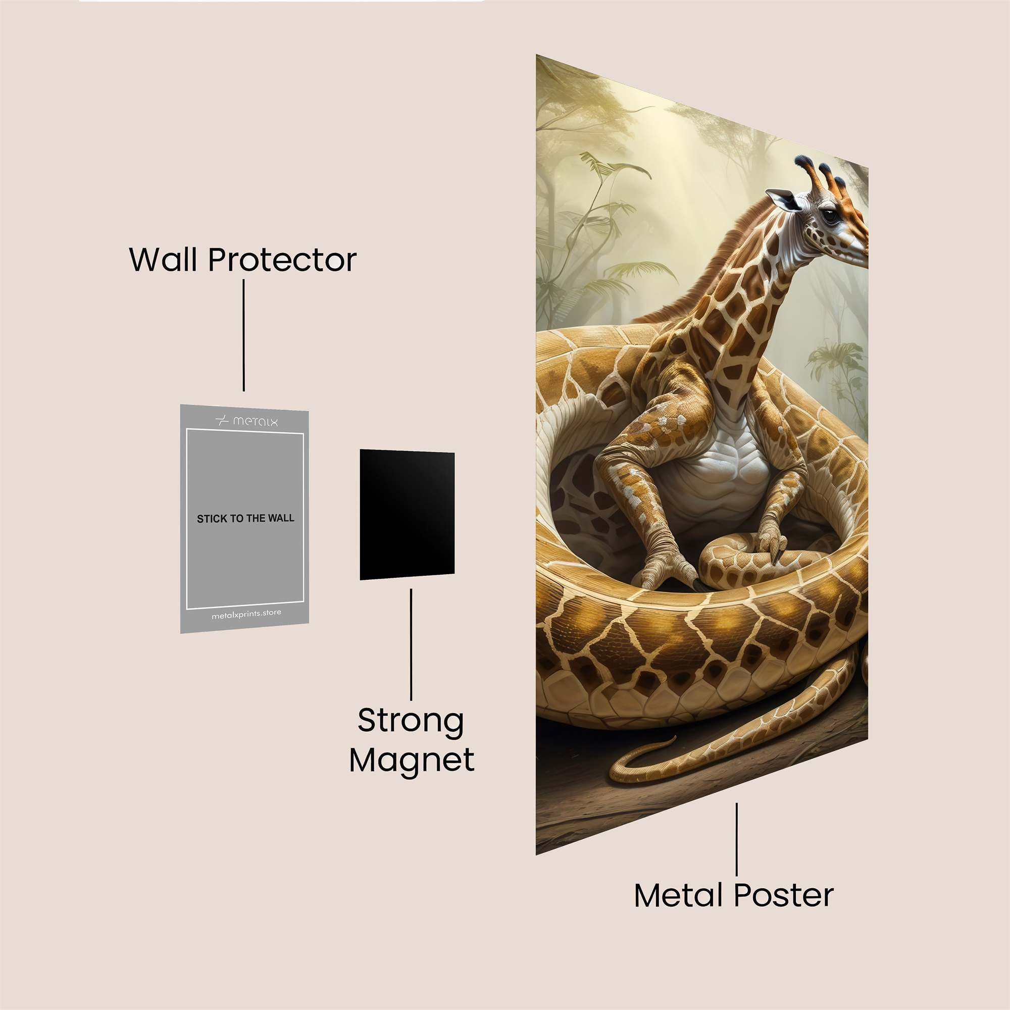 GiraffeSerpent Safe Wall Magnetic / M