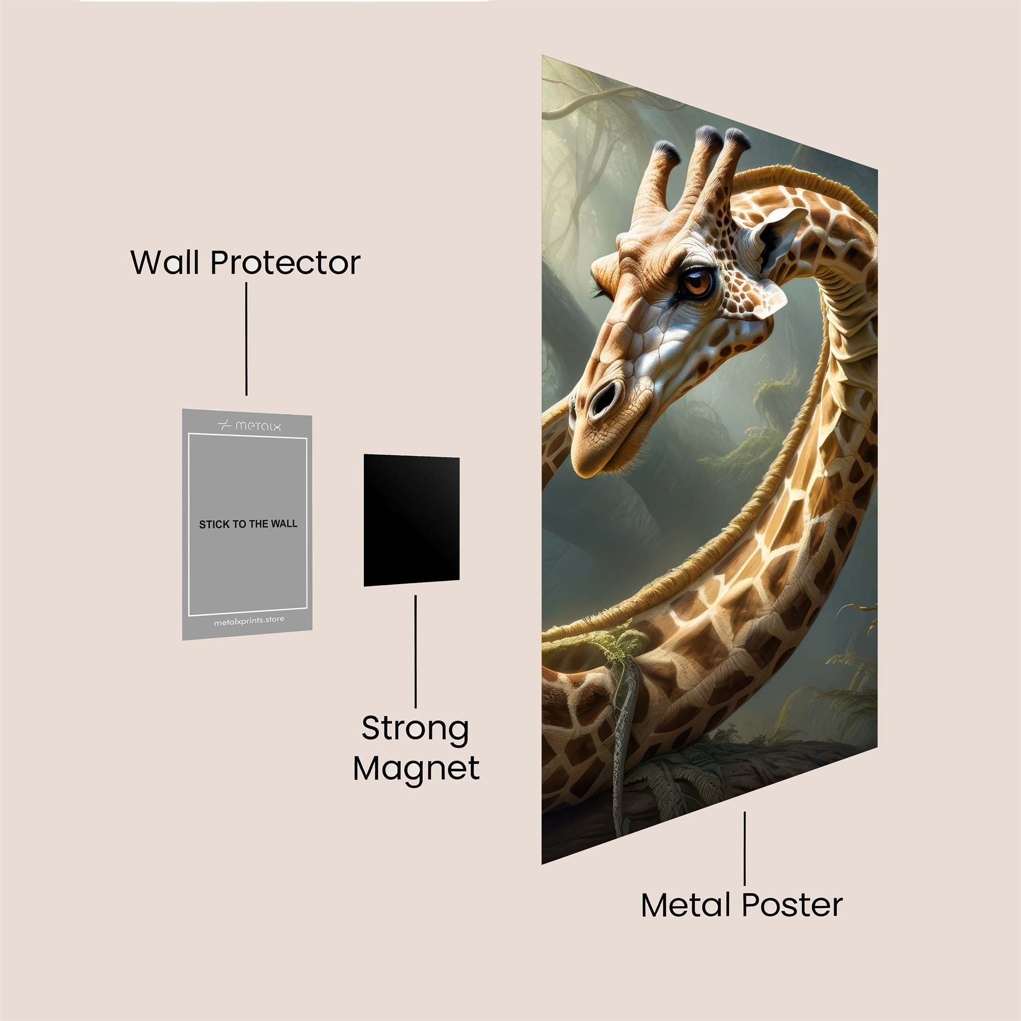 Giraffe Enigma Safe Wall Magnetic / M