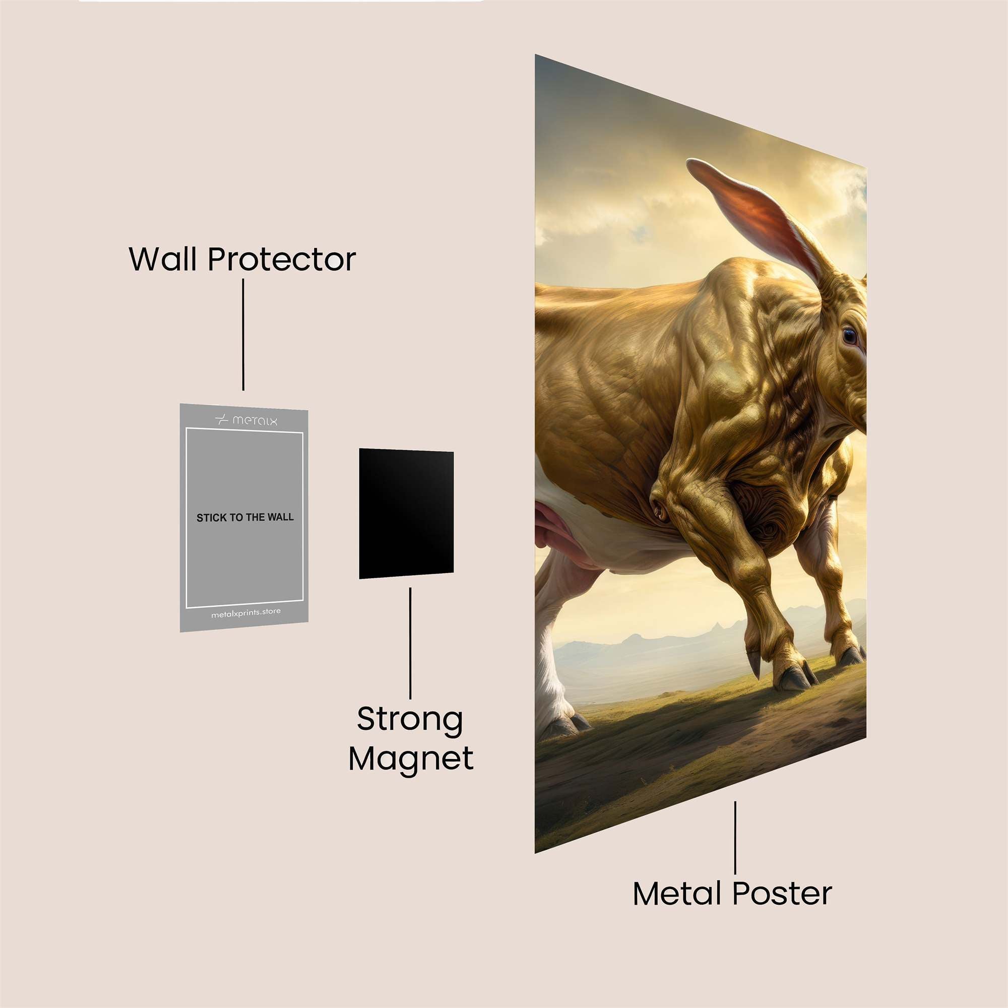 Golden Marvel Safe Wall Magnetic / M