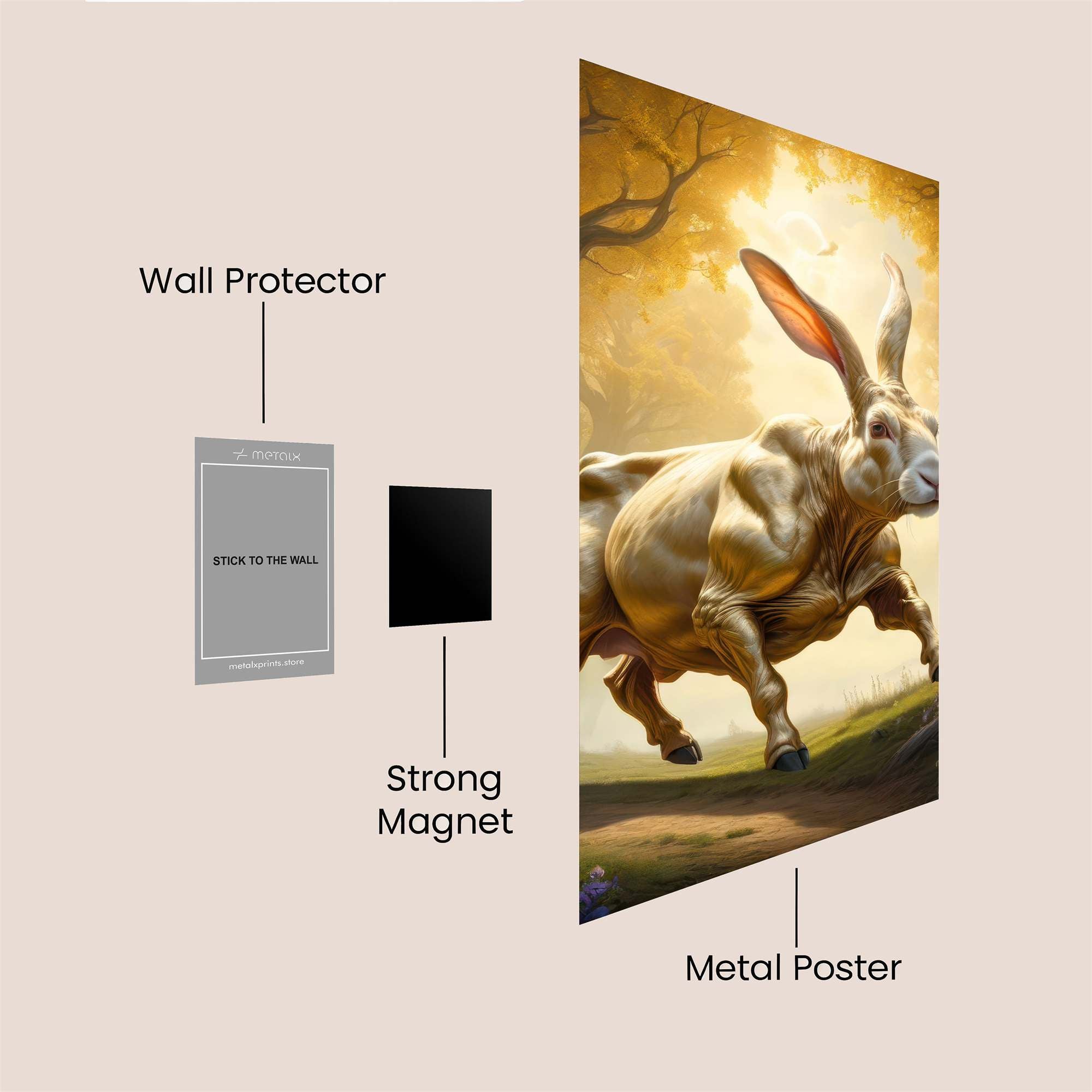 Golden Hare Safe Wall Magnetic / M