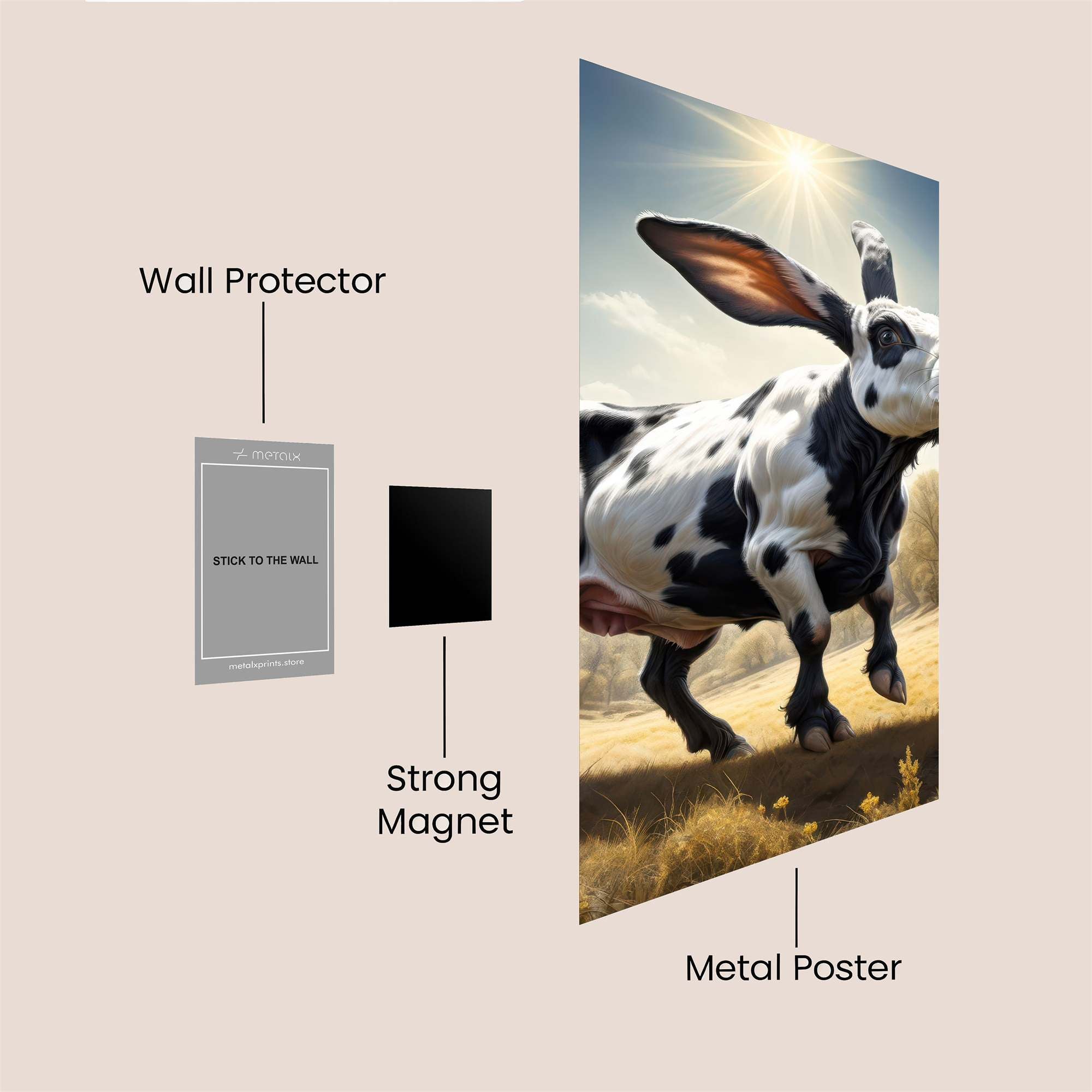 Cowrabbit Whimsy Safe Wall Magnetic / M