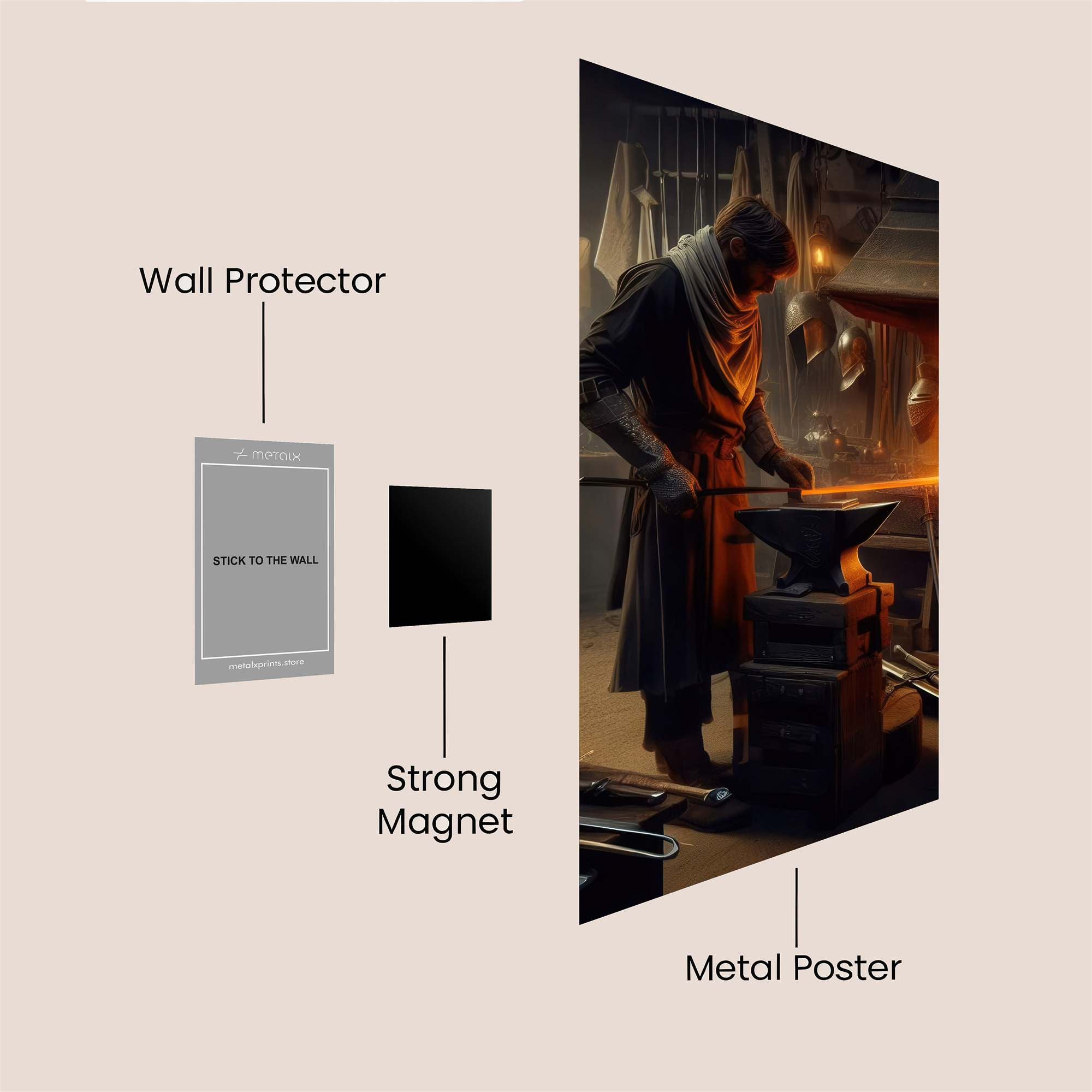 Blacksmith's Forge Safe Wall Magnetic / M