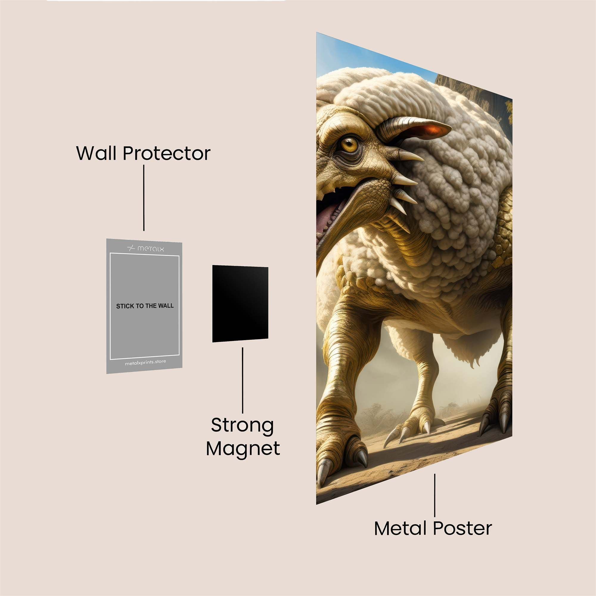 Sheeposaurus Majestic Safe Wall Magnetic / M