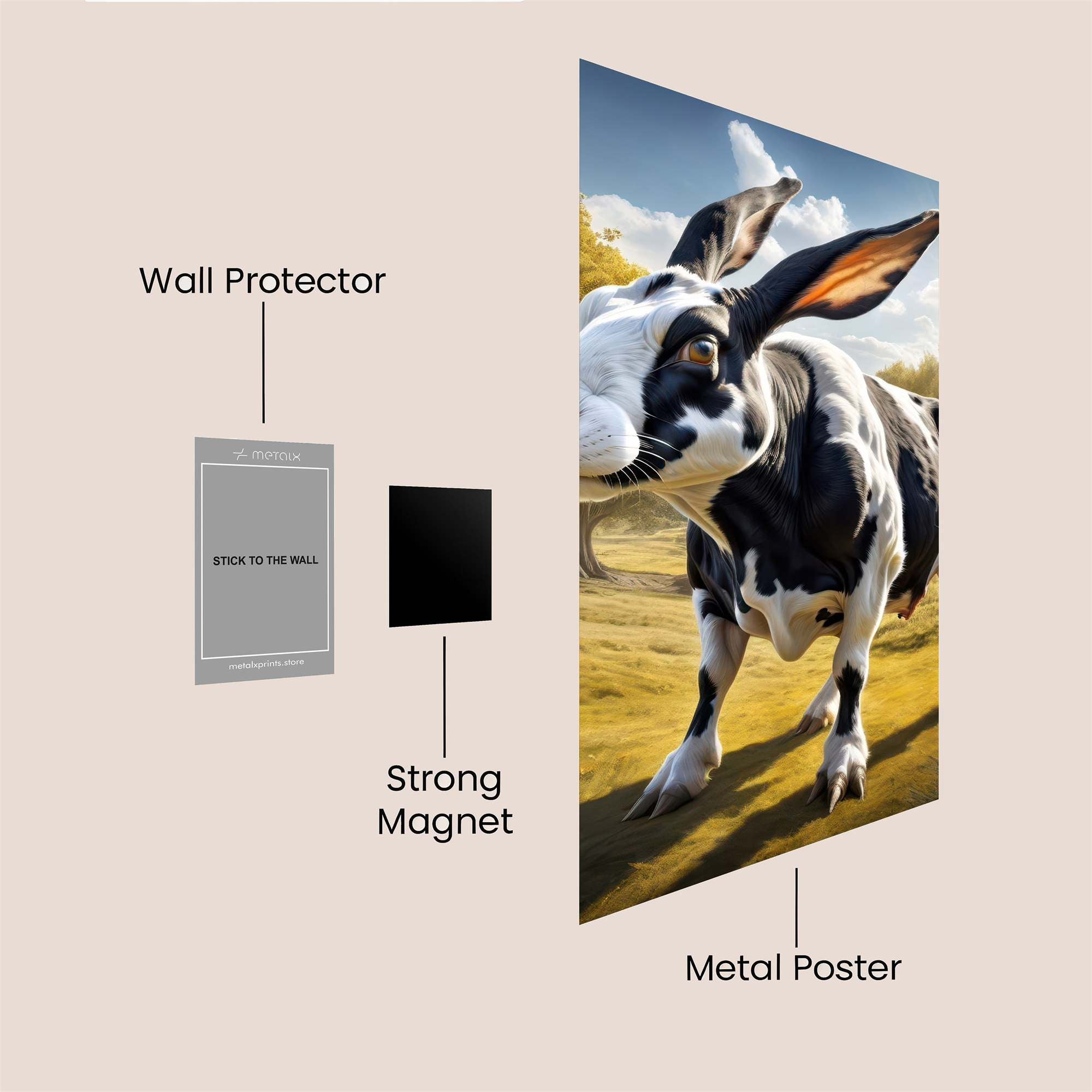 Cowrabbit Whimsy Safe Wall Magnetic / M