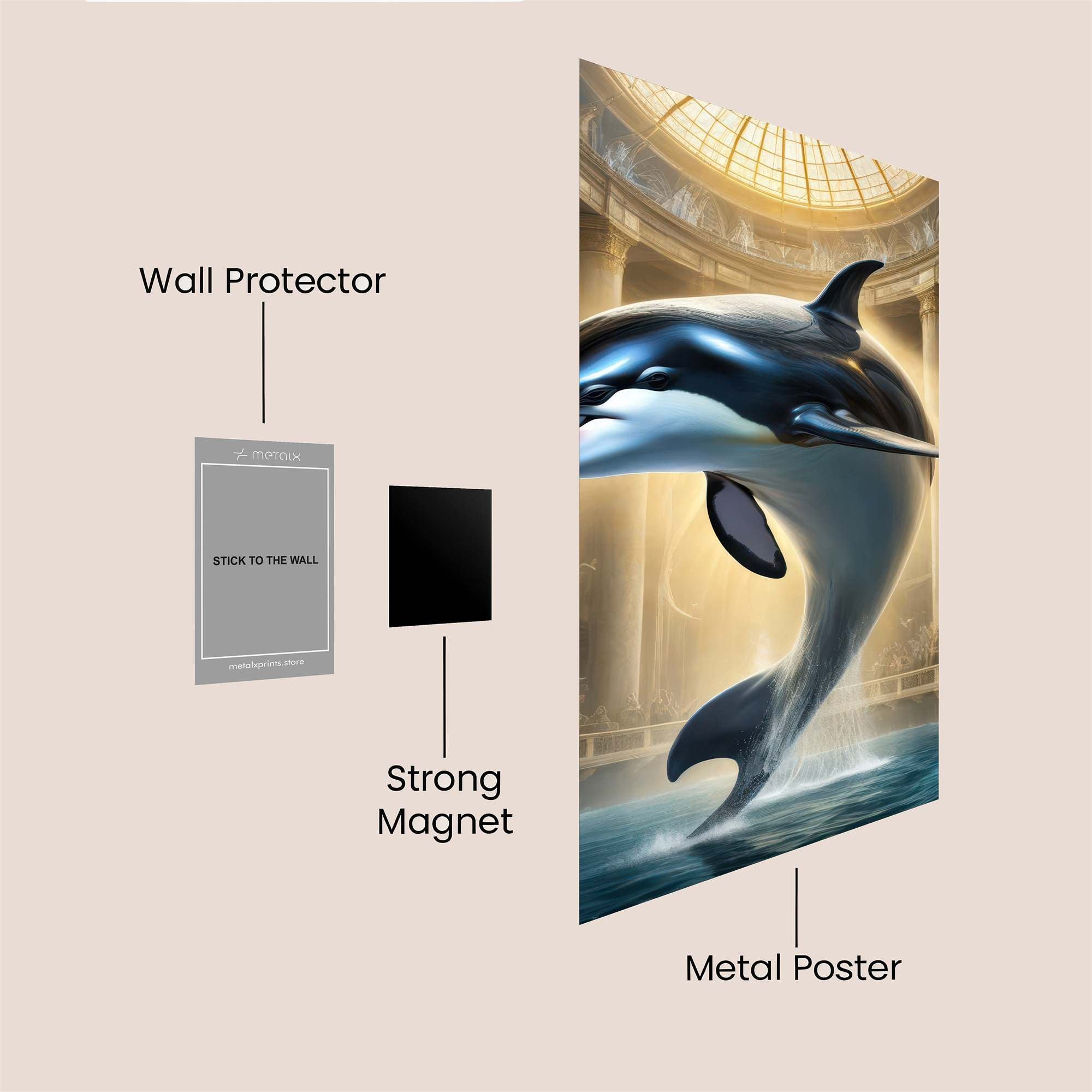Dolphin Divine Safe Wall Magnetic / M