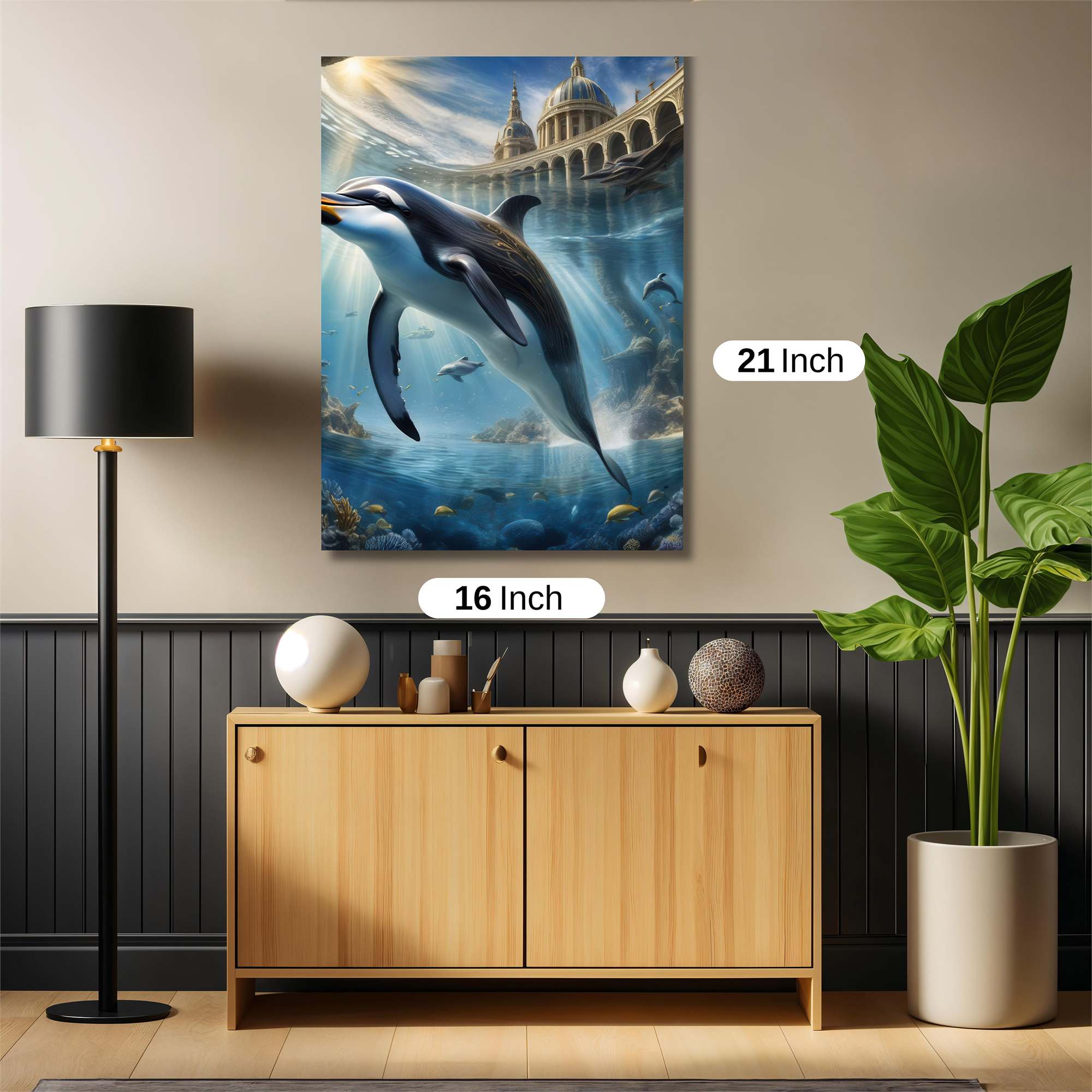 Dolphin Dreamscape Safe Wall Magnetic / M