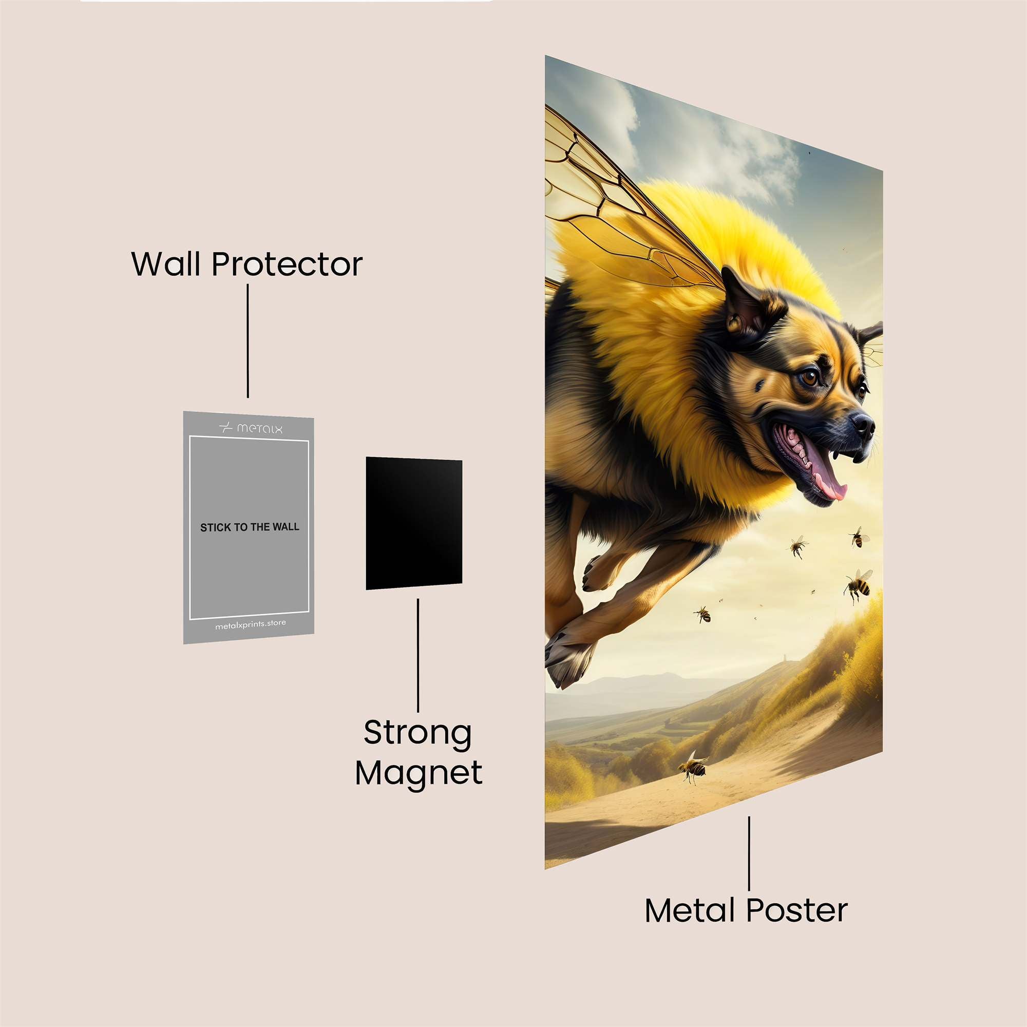 BeeDog Joyful Safe Wall Magnetic / M