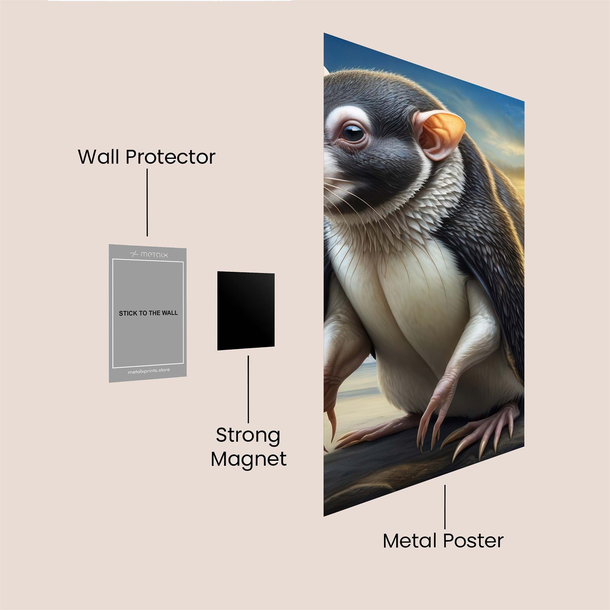 Penguinoid Wonder Safe Wall Magnetic / M