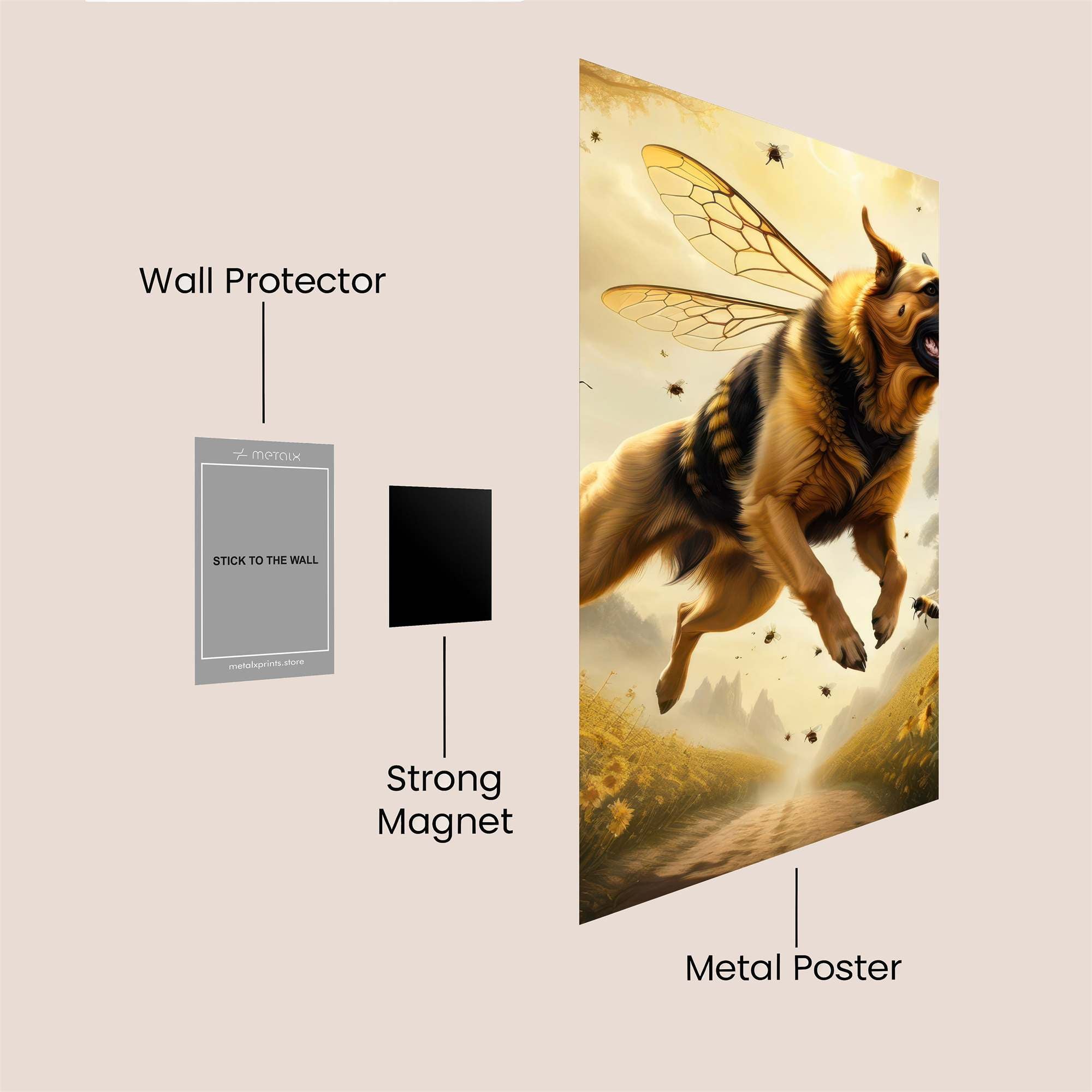 BeeDog Bliss Safe Wall Magnetic / M